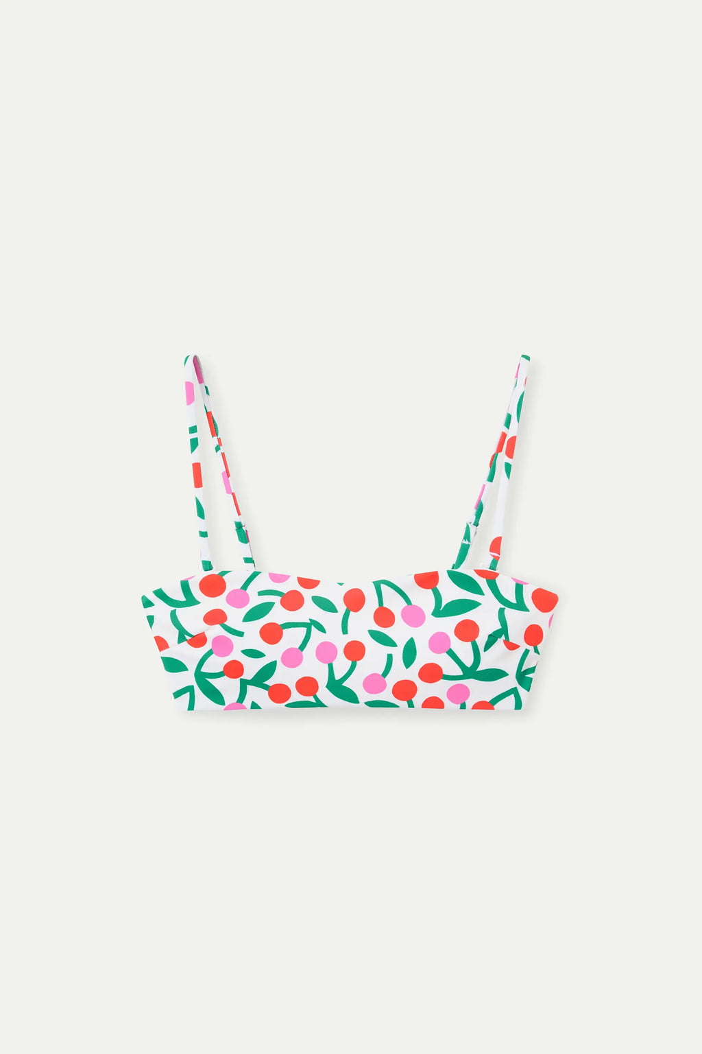 Top bikini recto estampado Guinda