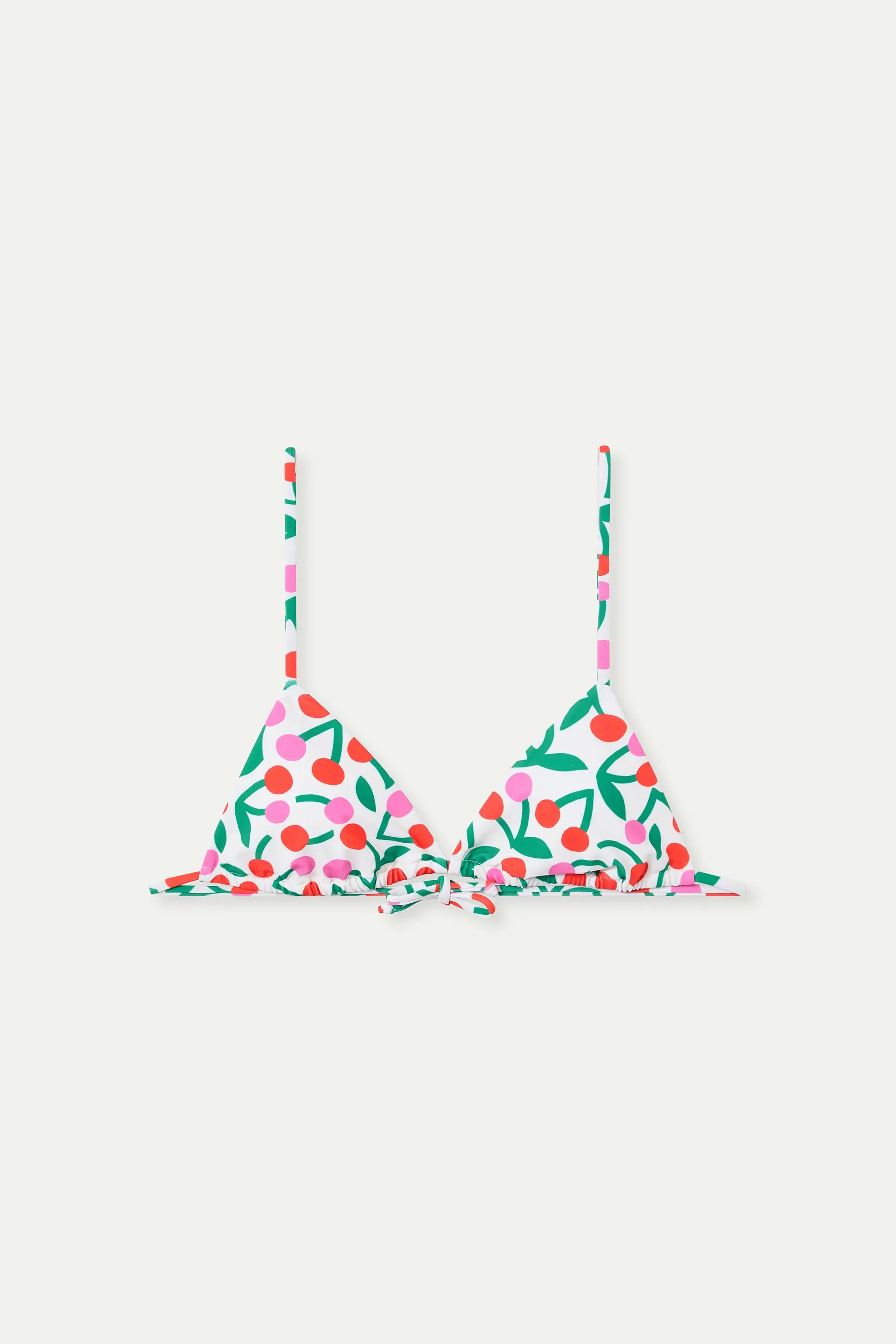 Top bikini triangular estampado Guinda