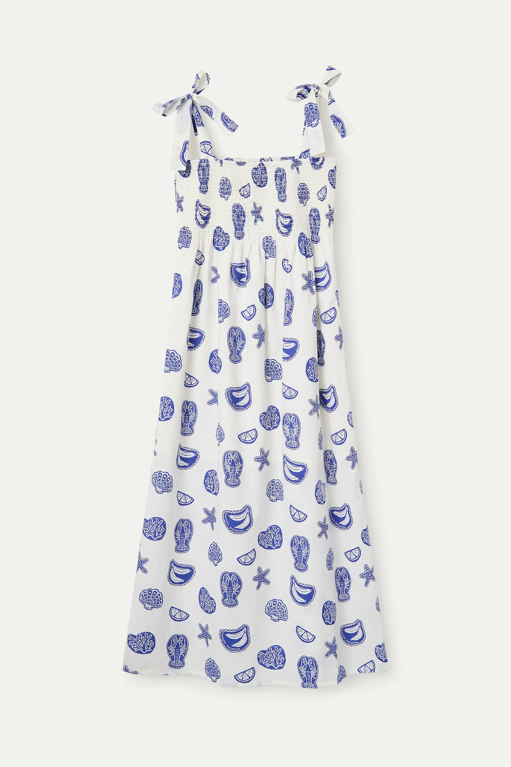 Vestido largo con estampado Lobster