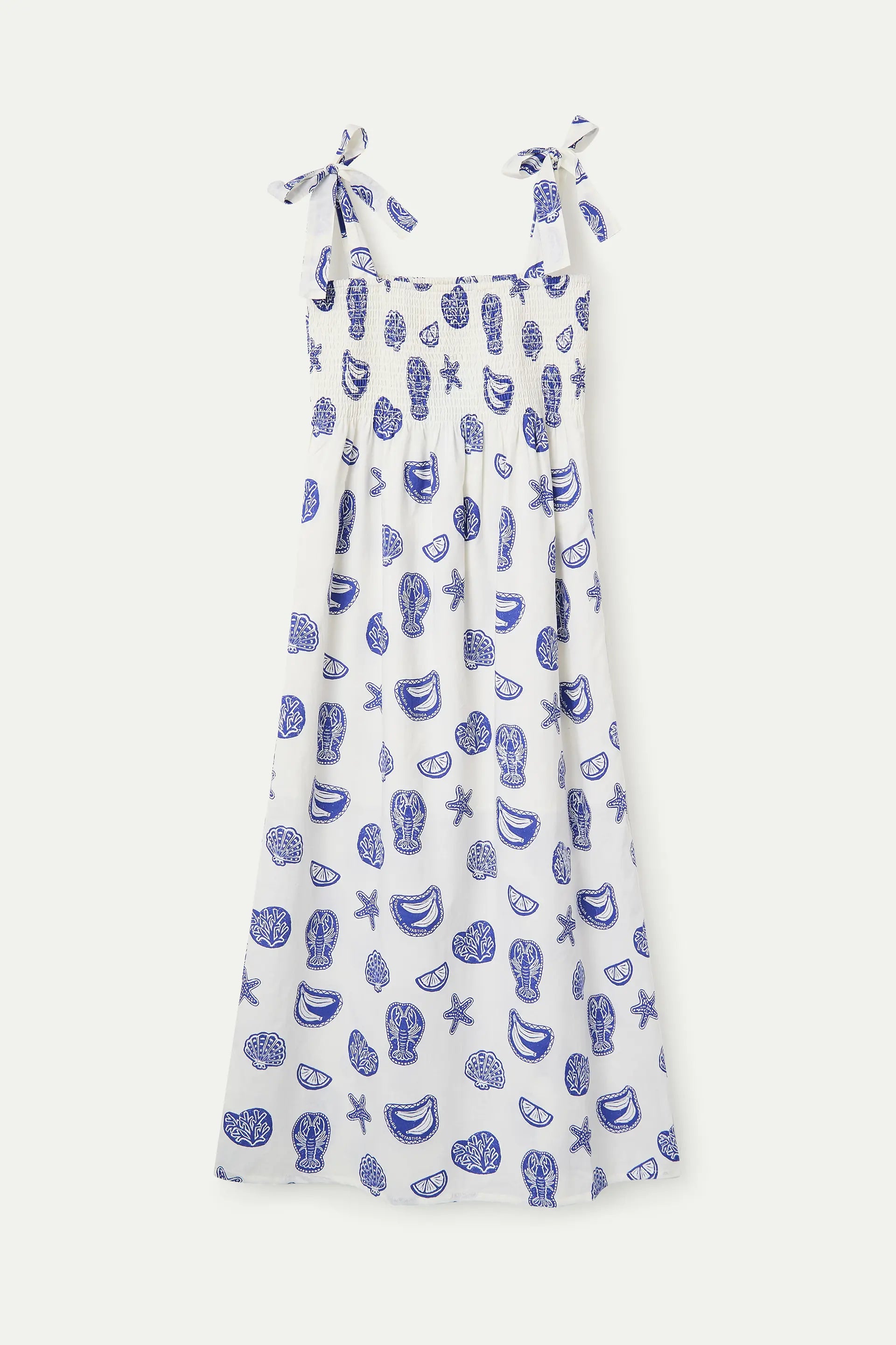 Vestido largo con estampado Lobster