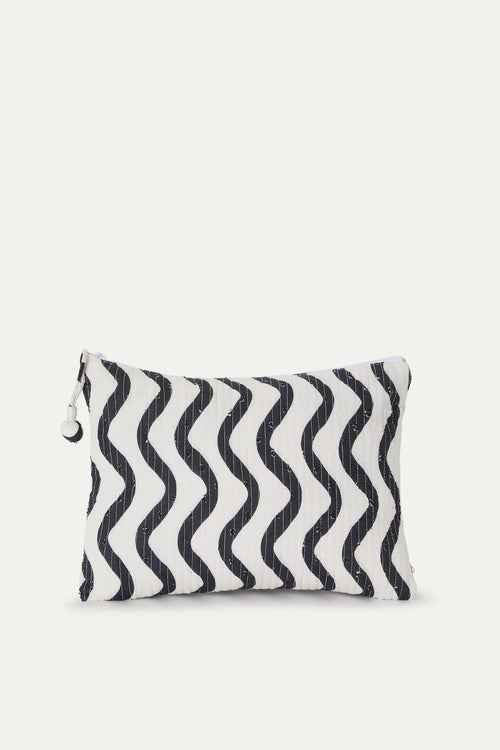 Bolso con estampado Wave Black & White