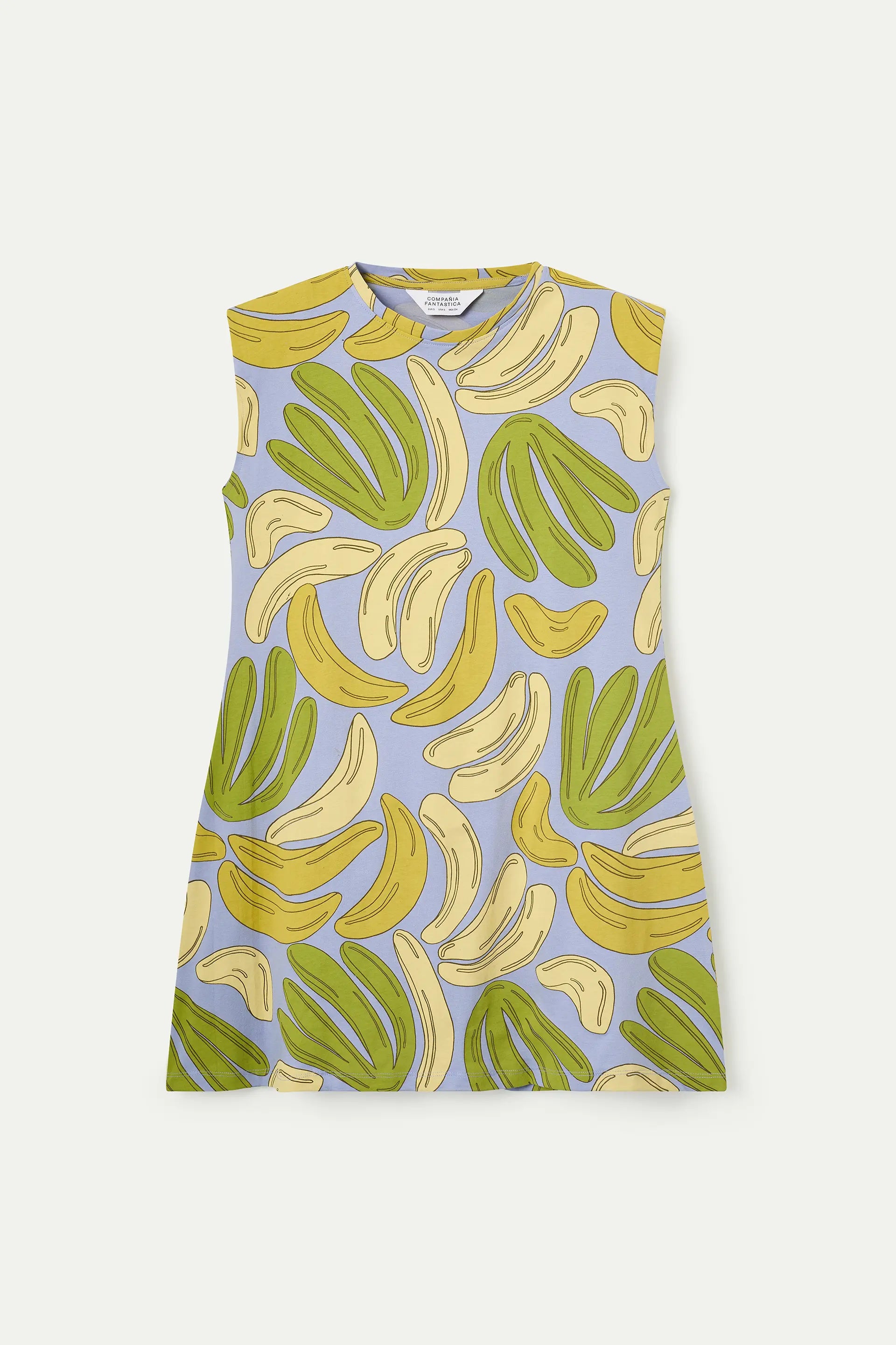 Vestido corto con estampado Guineo