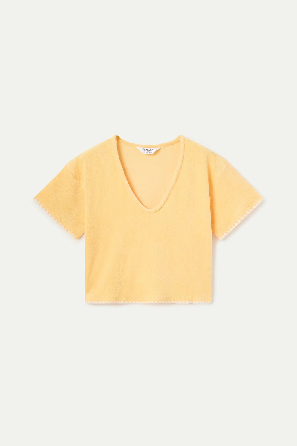 Top playero 100% algod¨®n con amarillo claro