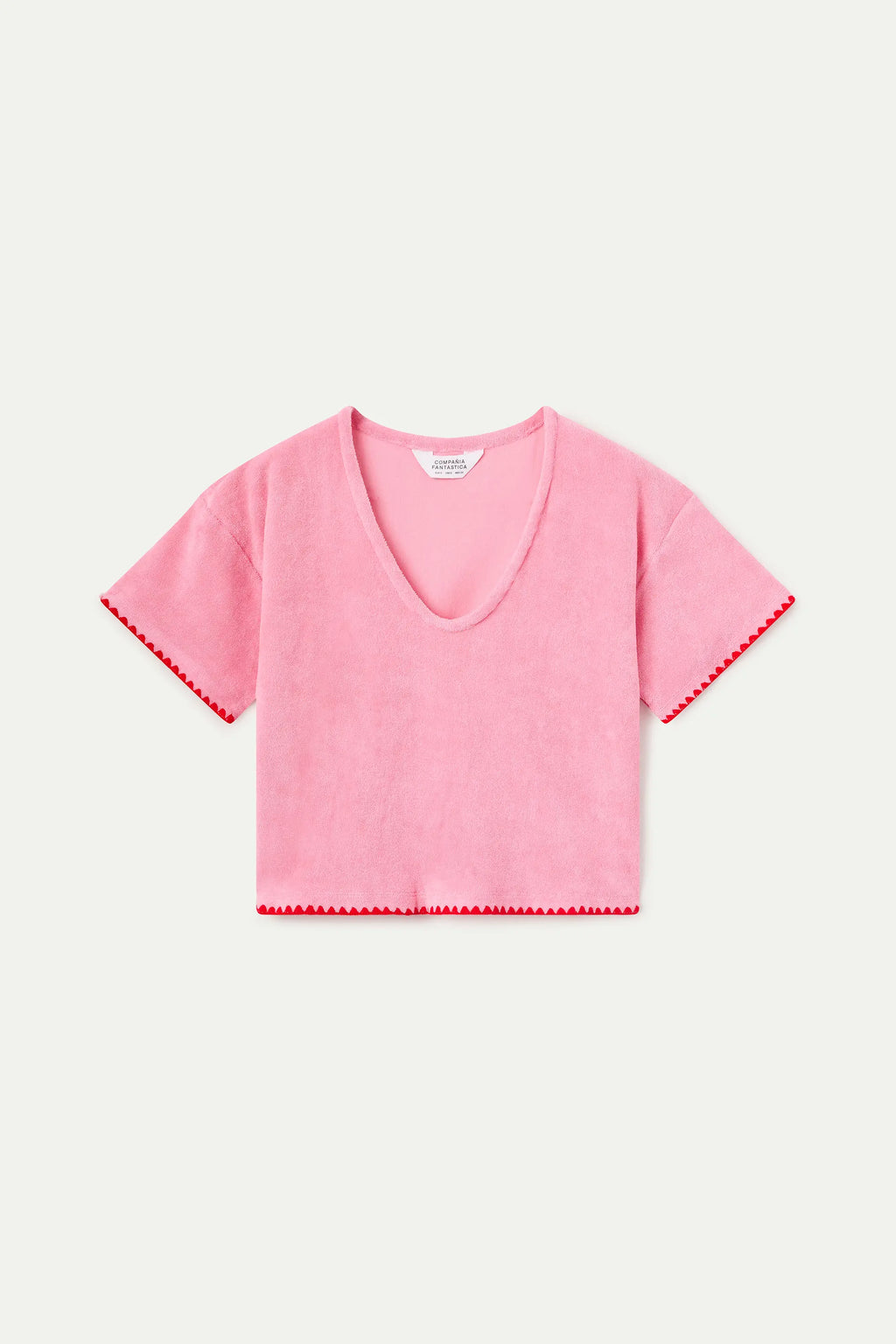 Top playero 100% algod¨®n con rosa