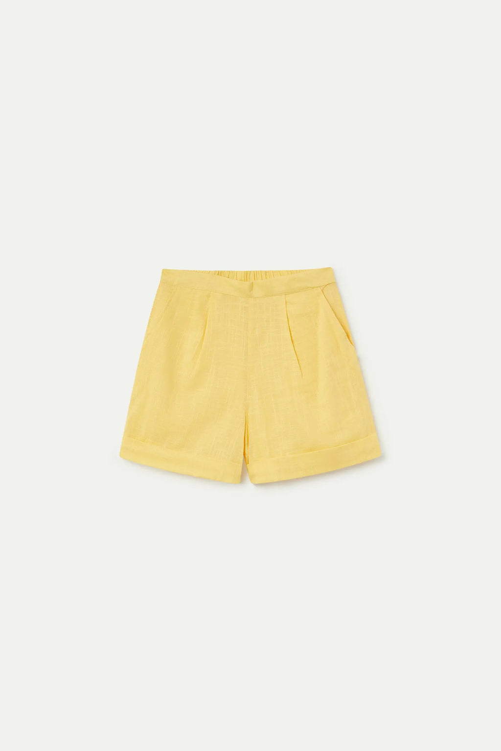 Shorts 100% algodón amarillo