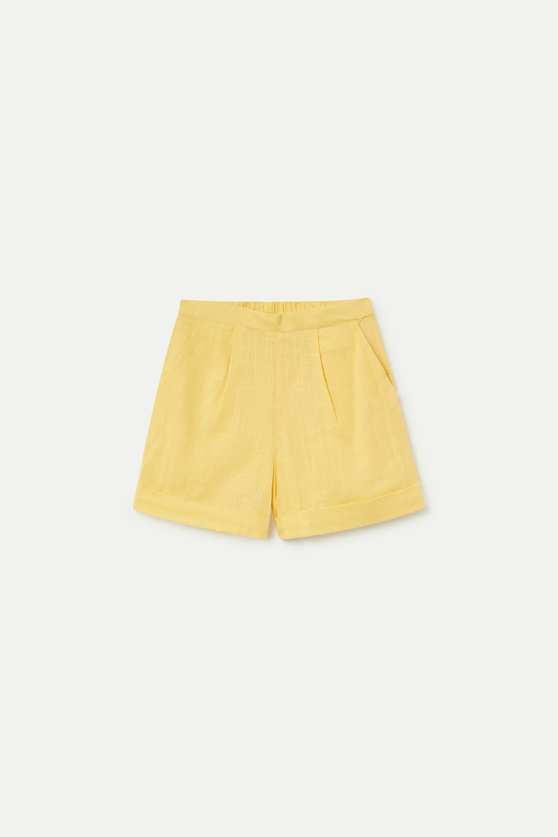 Shorts 100% algodón amarillo