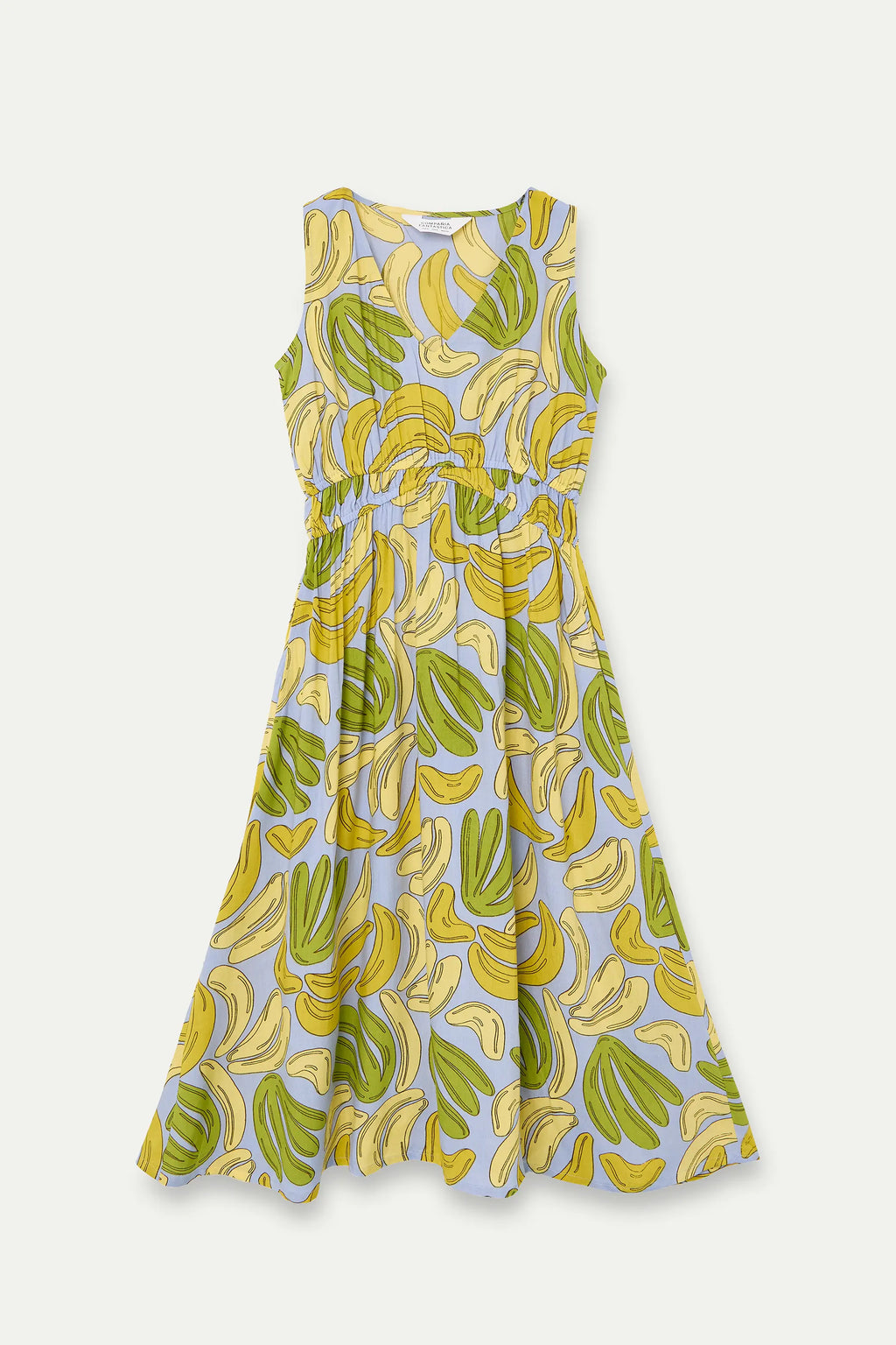 Vestido midi con estampado Guineo