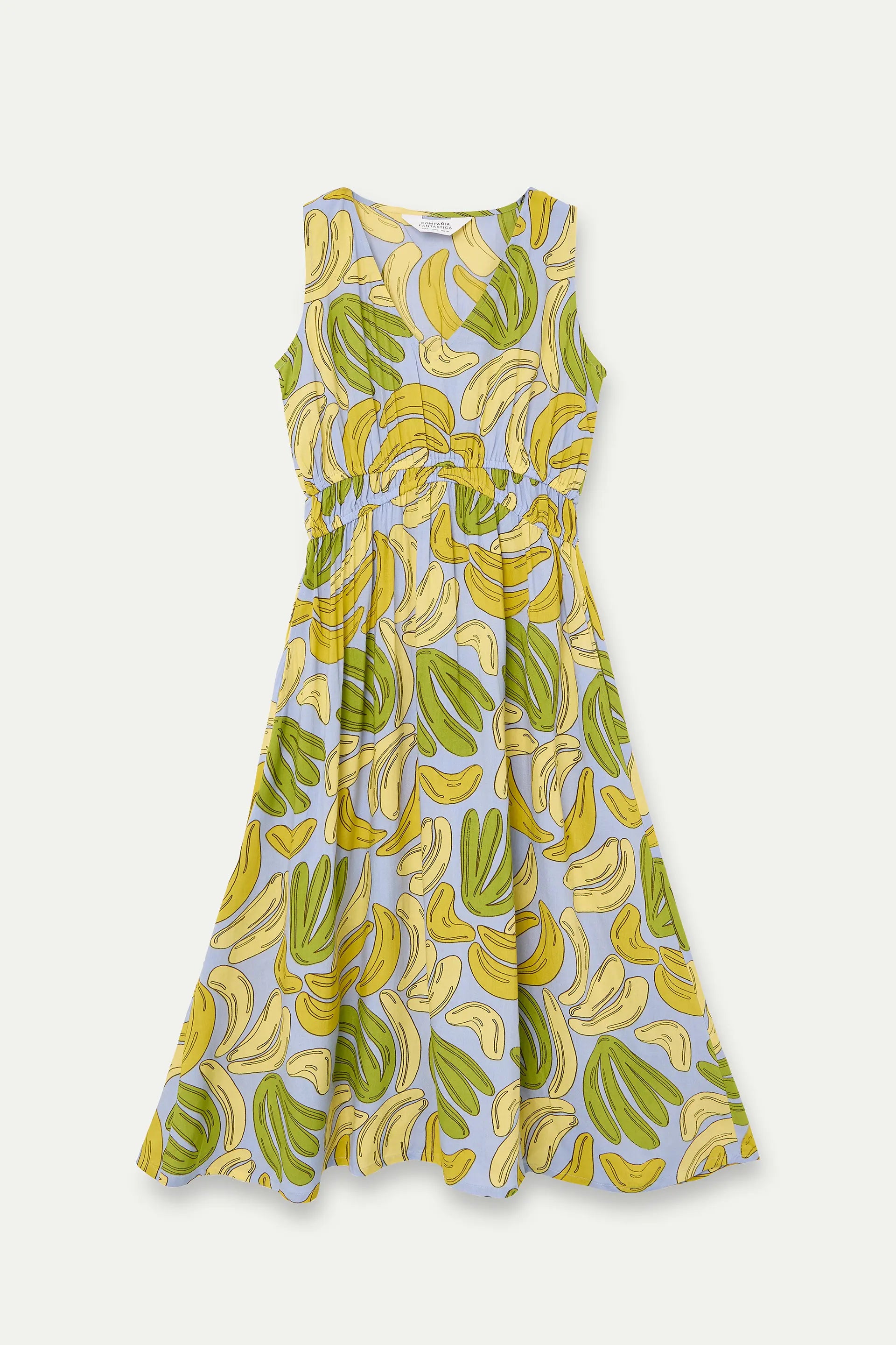 Vestido midi con estampado Guineo