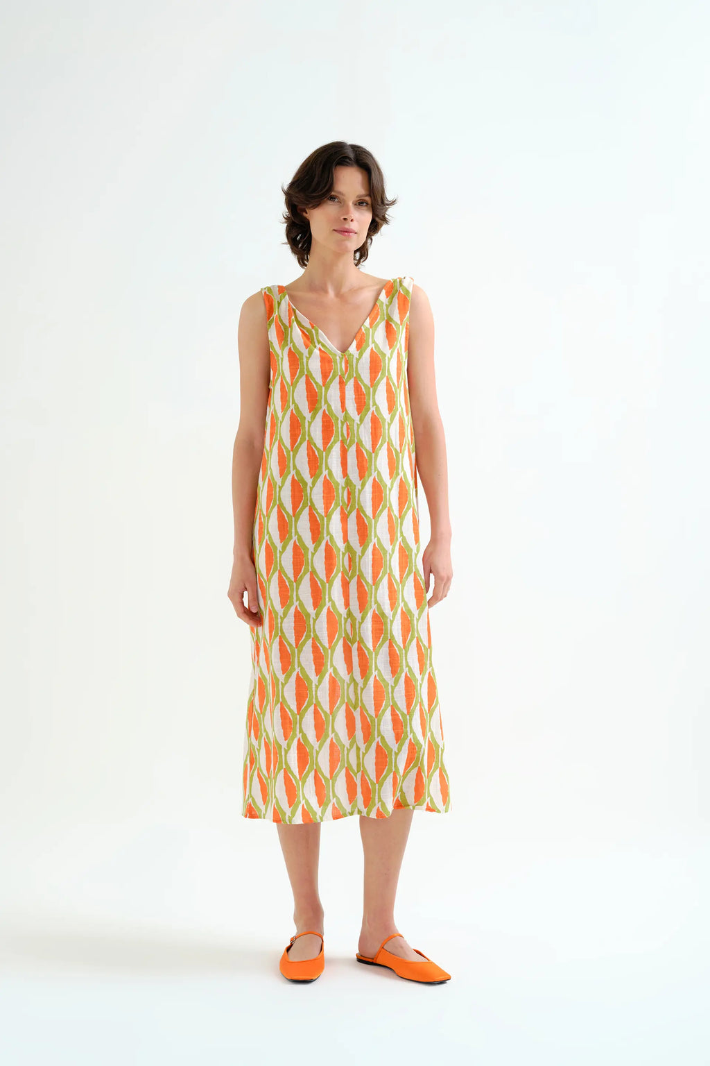 Vestido corto con estampado Aloe