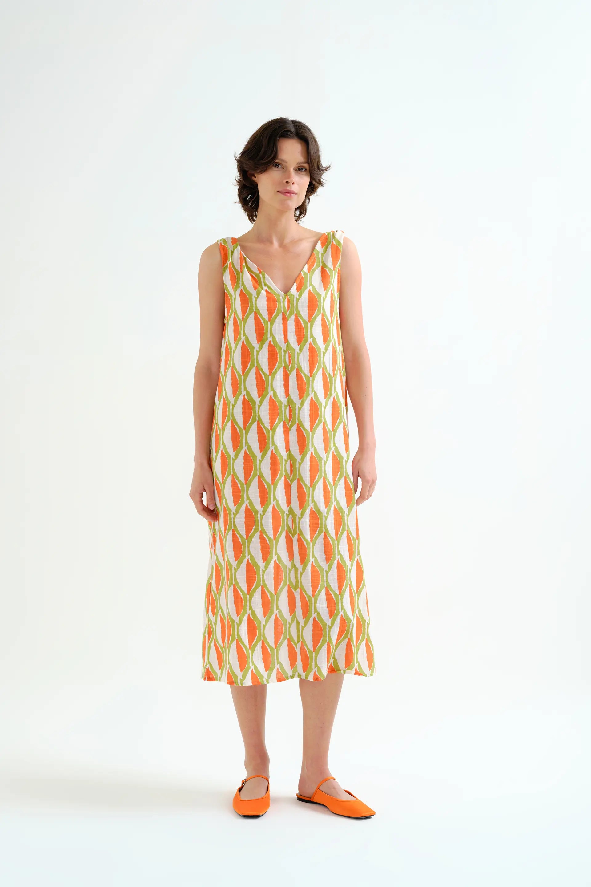 Vestido corto con estampado Aloe