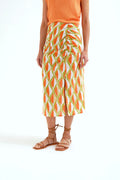 Falda midi con estampado Aloe