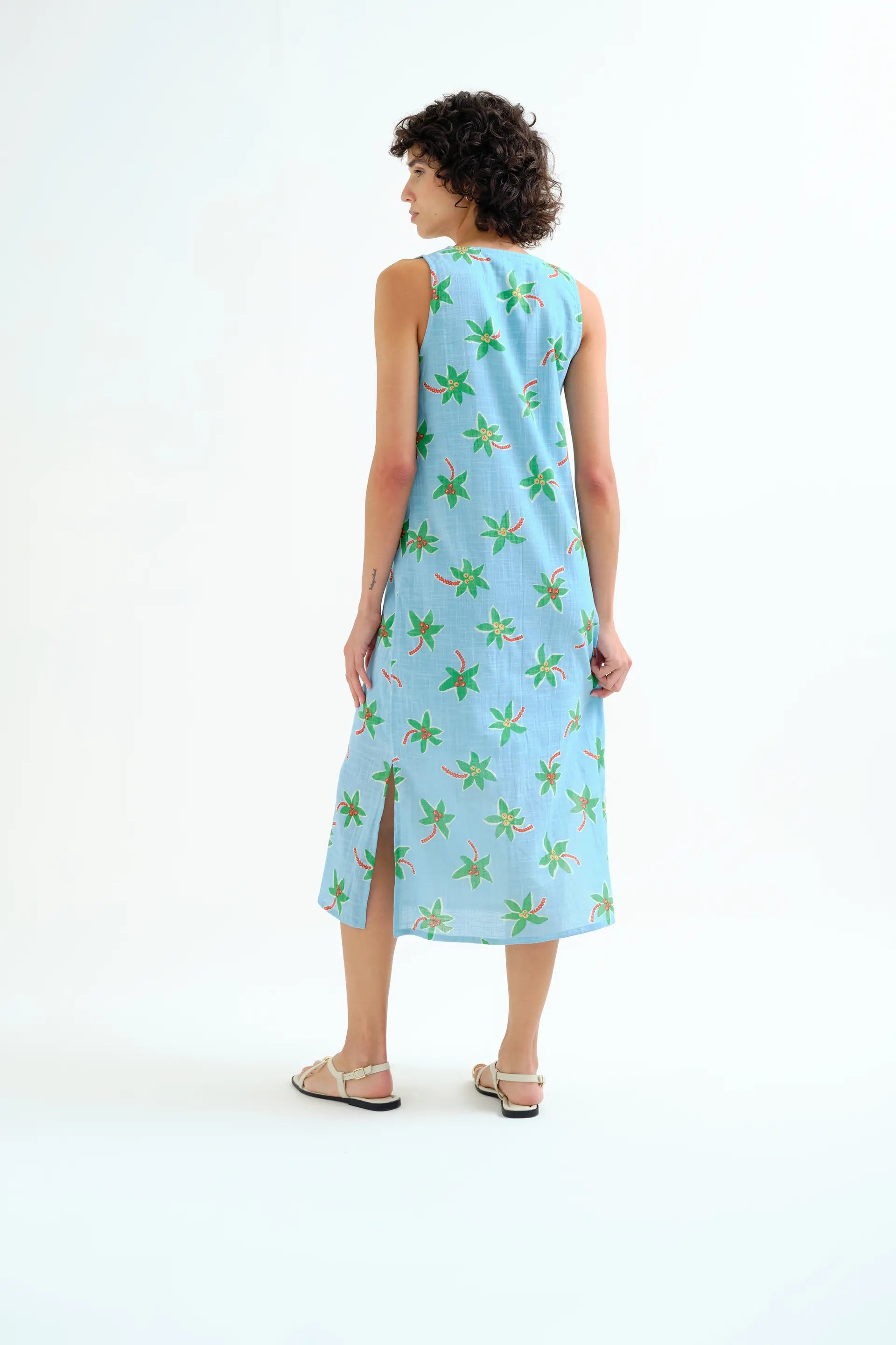 Vestido midi con estampado Cocotero Small