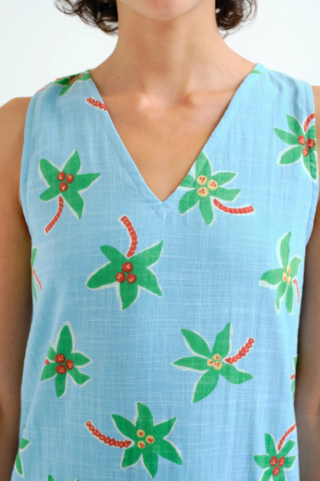 Vestido midi con estampado Cocotero Small