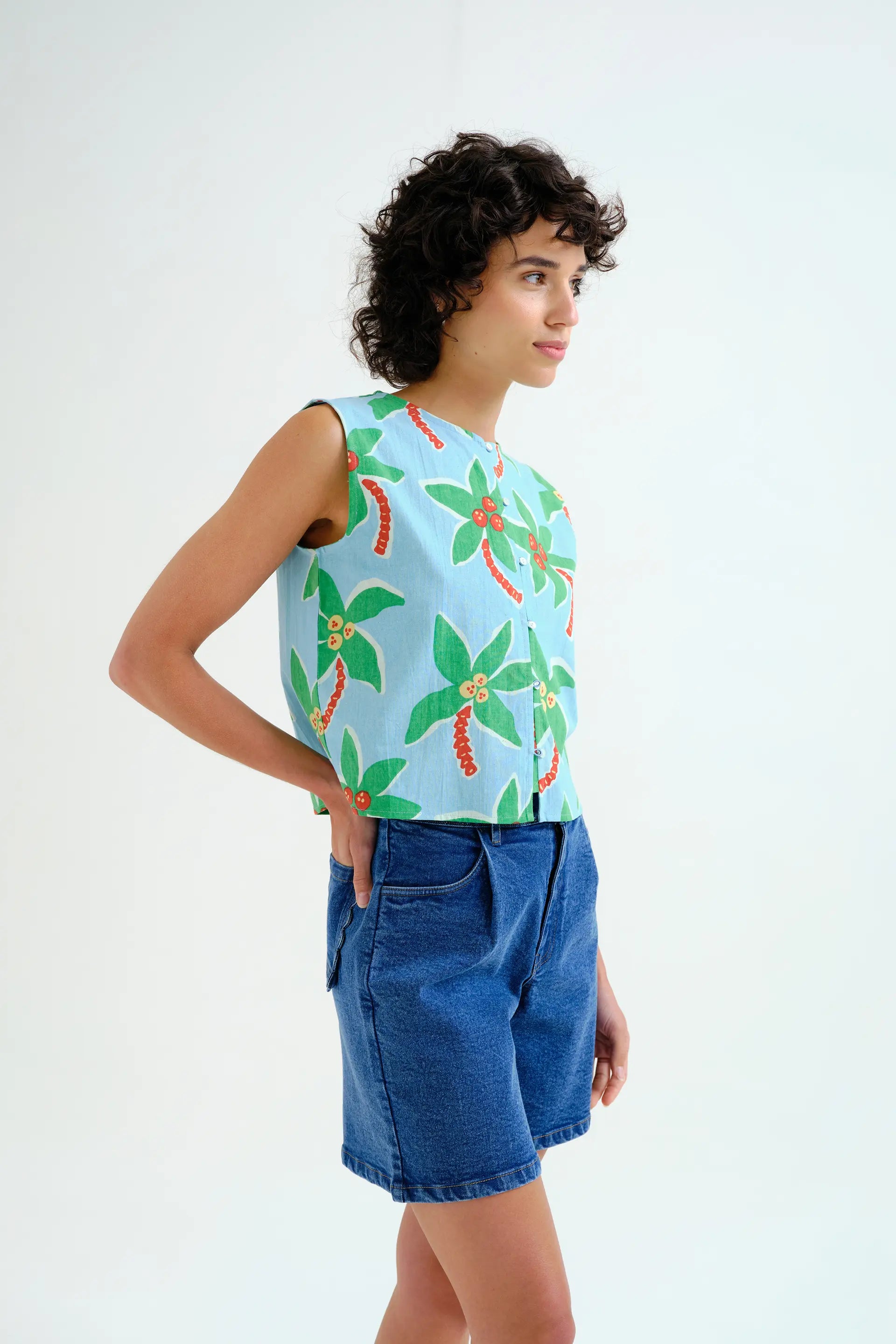 Top con estampado Cocotero Big