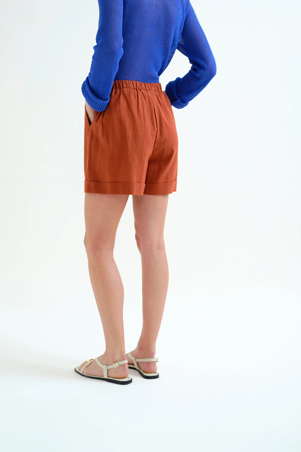 Shorts 100% algodón marrón