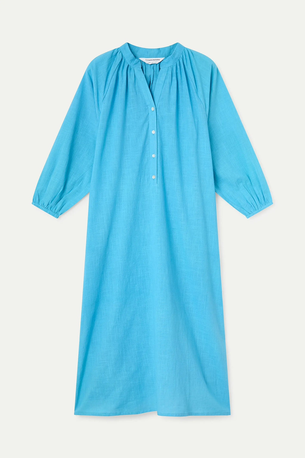 Kaftan largo azul con botones
