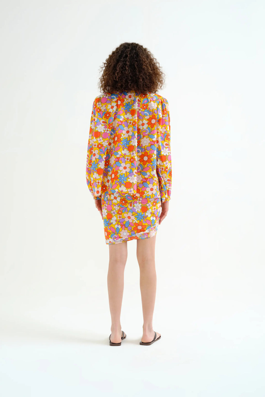 Top playero manga larga con estampado Bloom