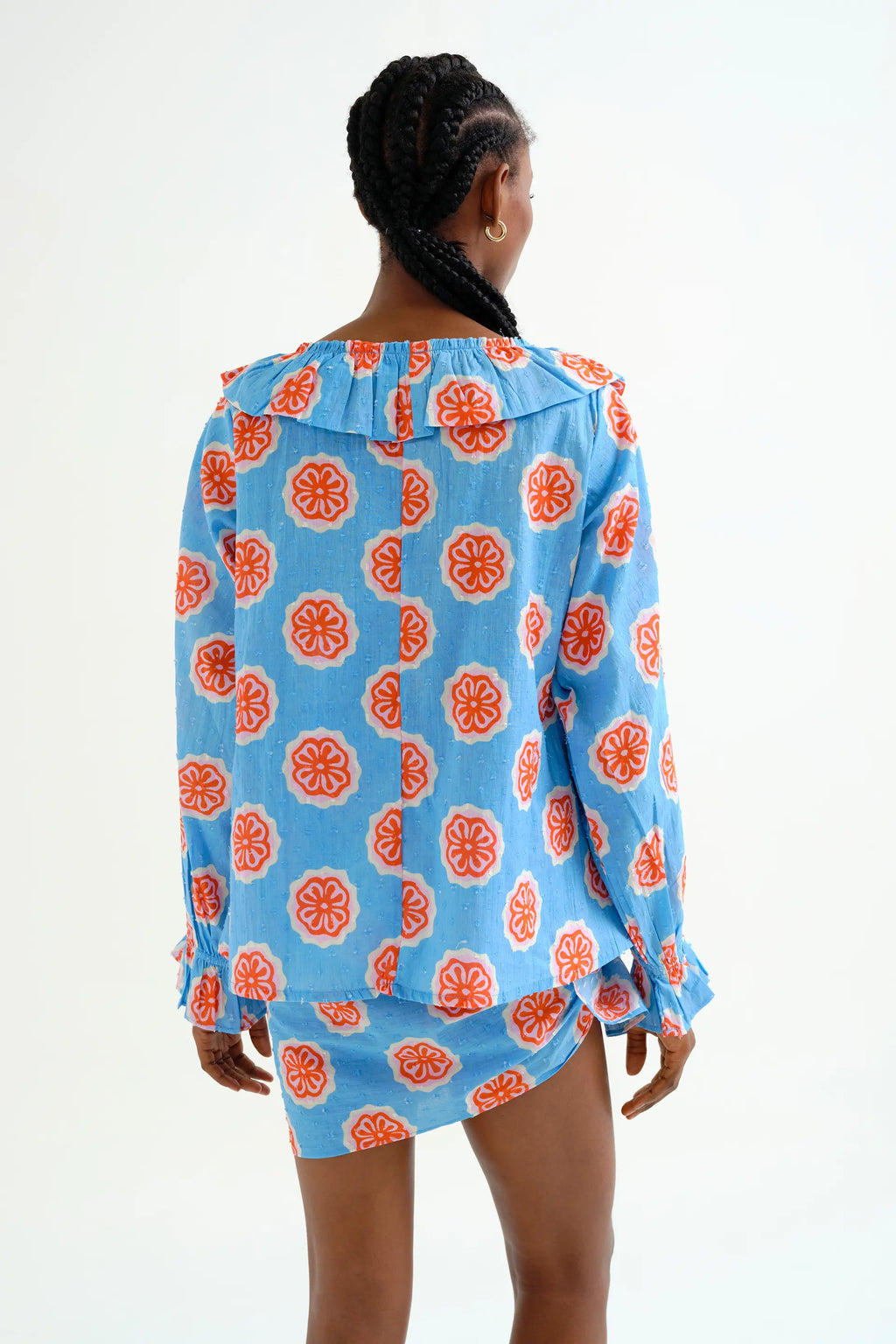 Top playero con estampado Red bloom flowers