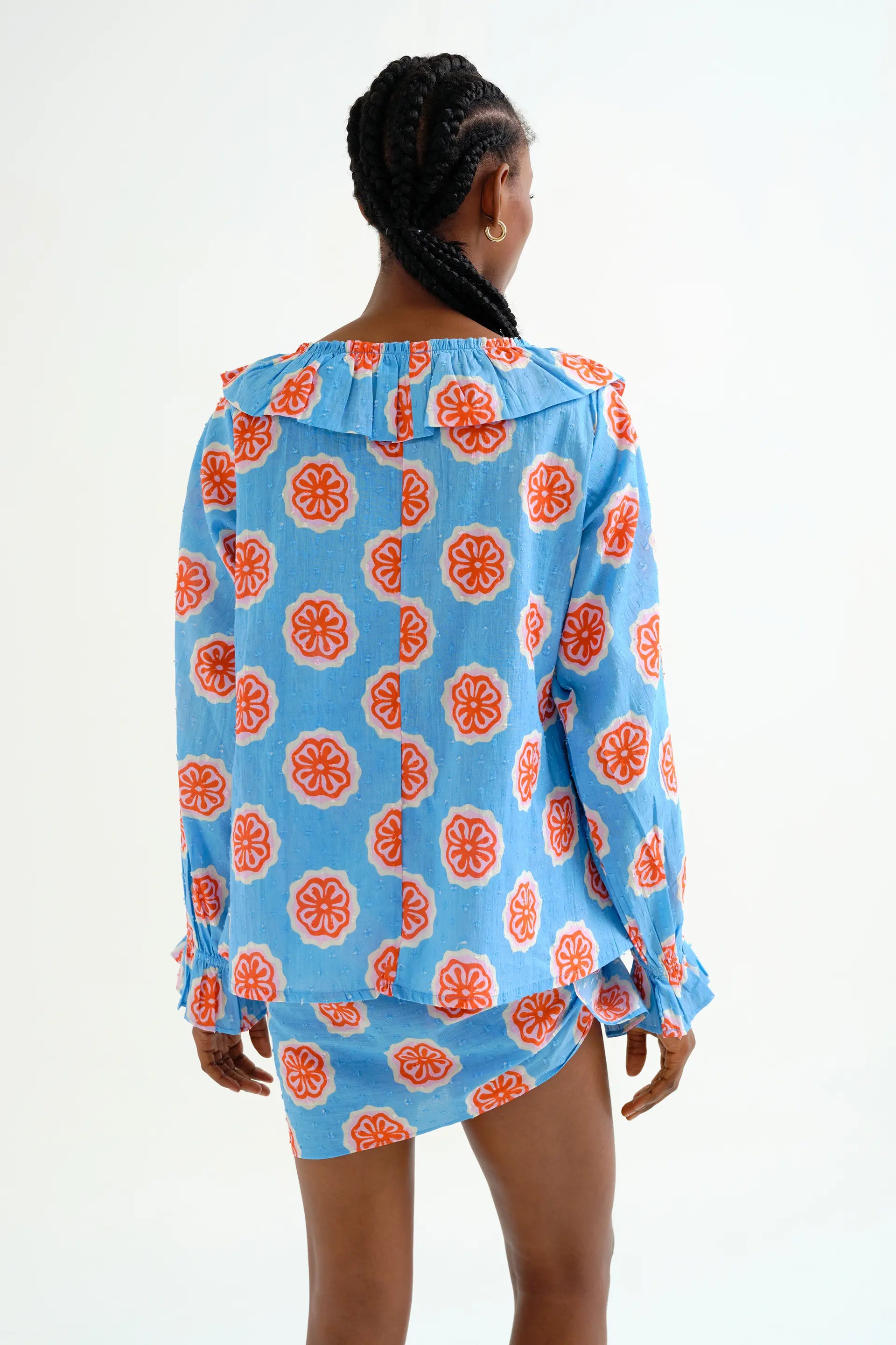 Top playero con estampado Red bloom flowers