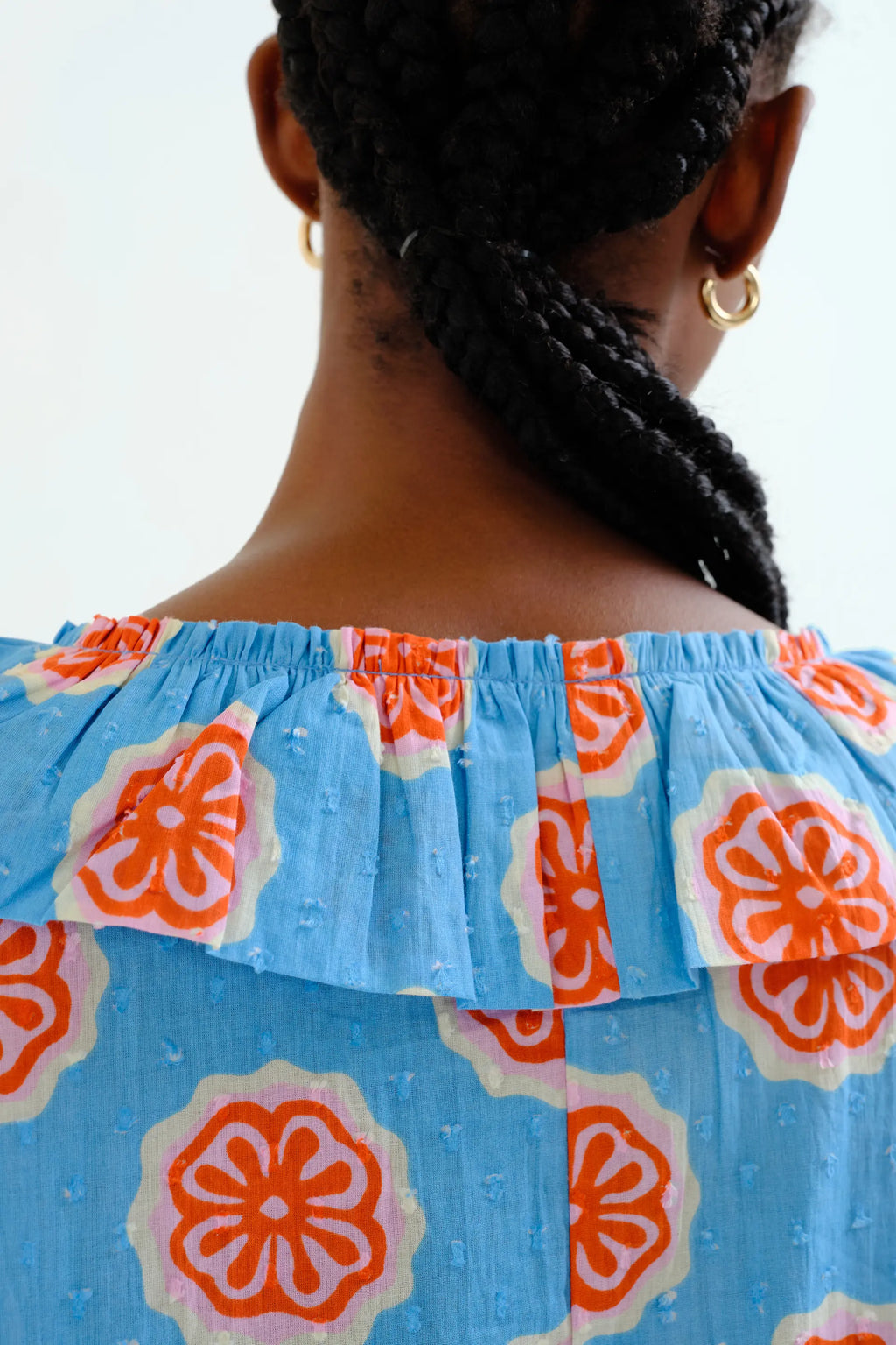 Top playero con estampado Red bloom flowers