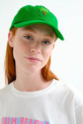 Gorra verde  con bordado de palmera
