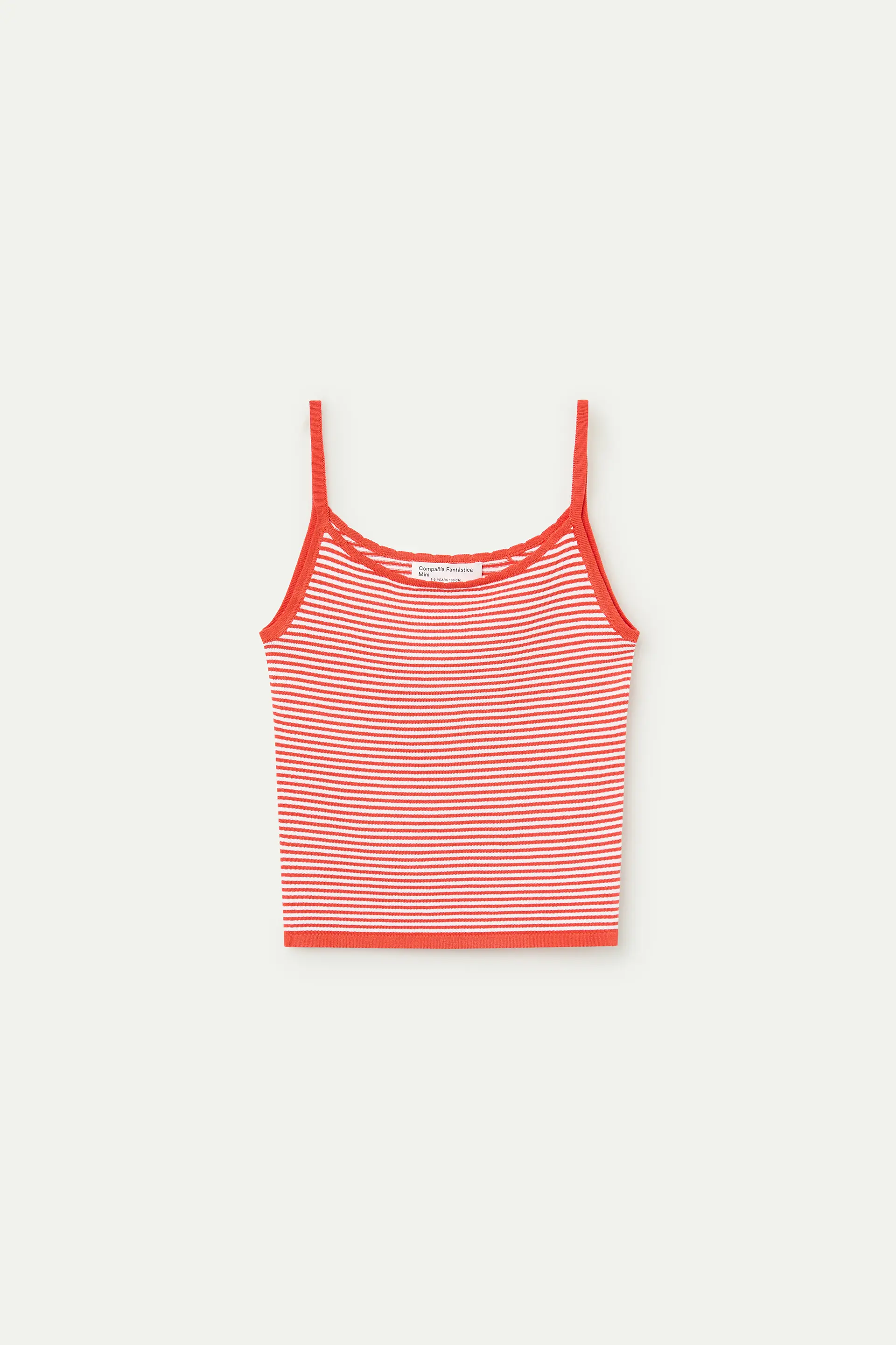 Top de ni?a rayas blanco y rojo