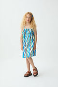 Vestido corto de ni?a con estampado Sea & Mountain