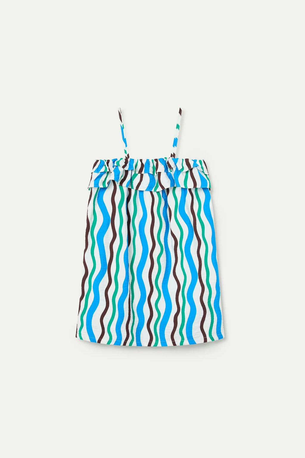 Vestido corto de ni?a con estampado Sea & Mountain