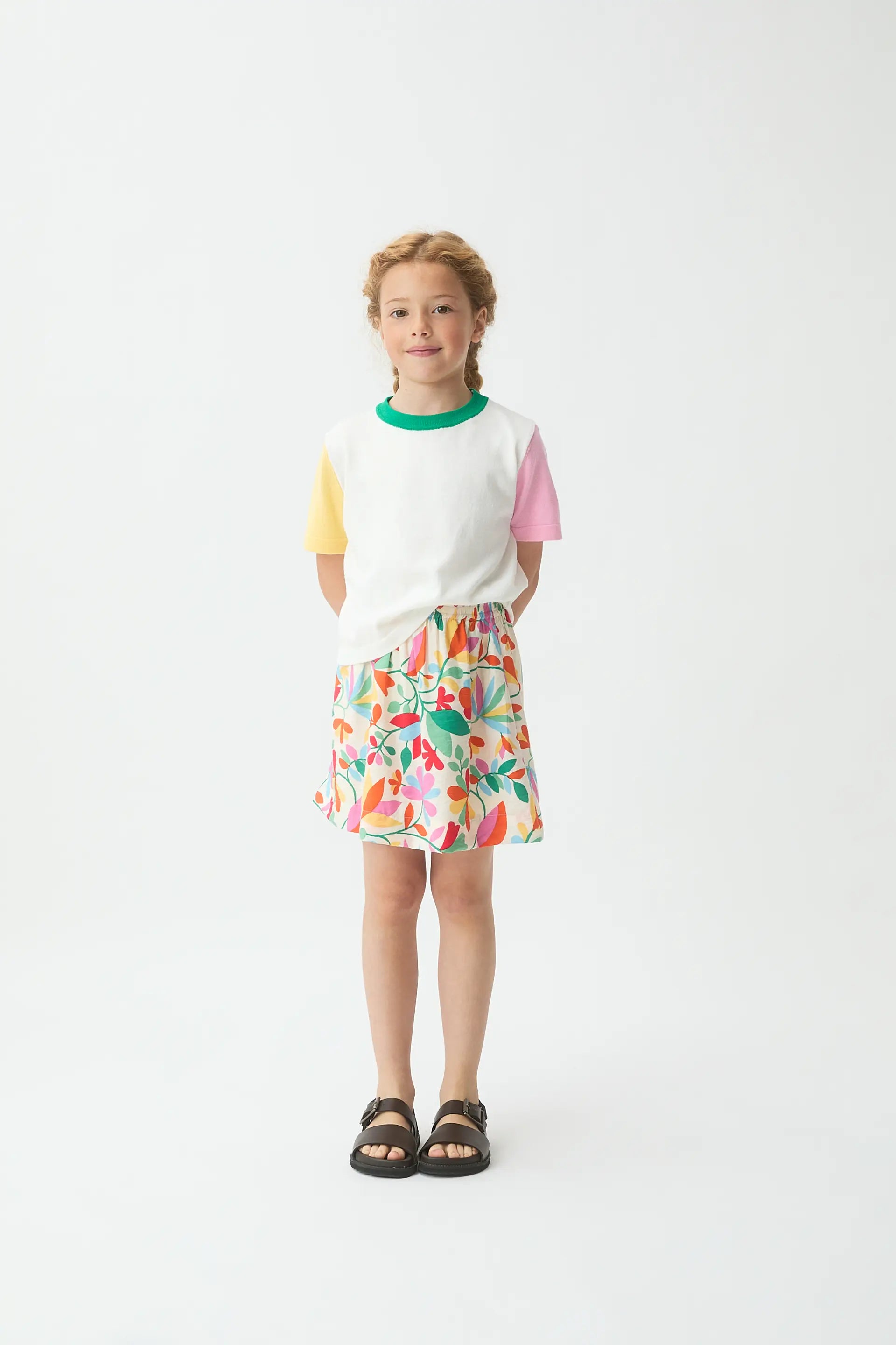 Falda corta de ni?a con estampado Lotto