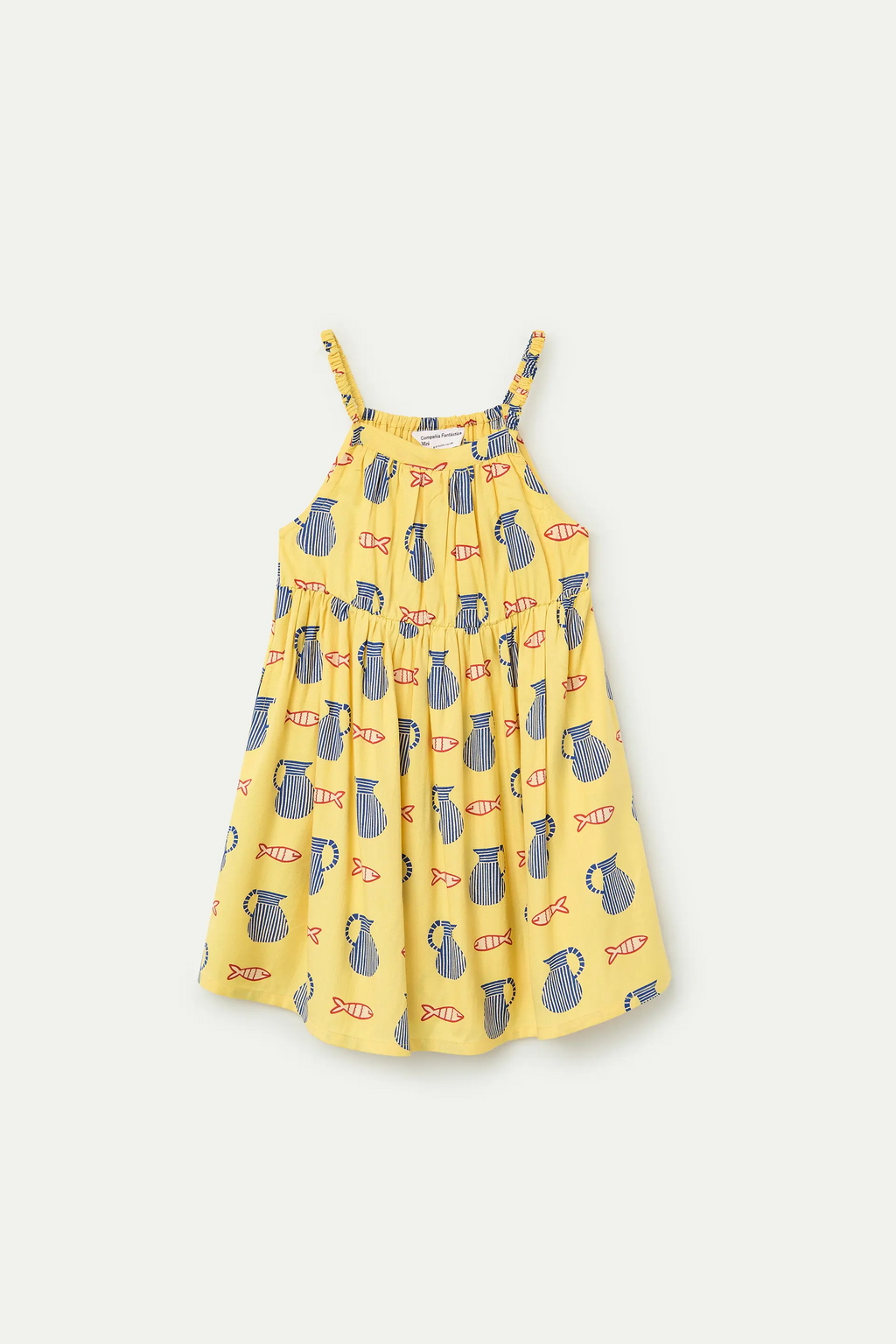 Vestido corto de ni?a con estampado Brava
