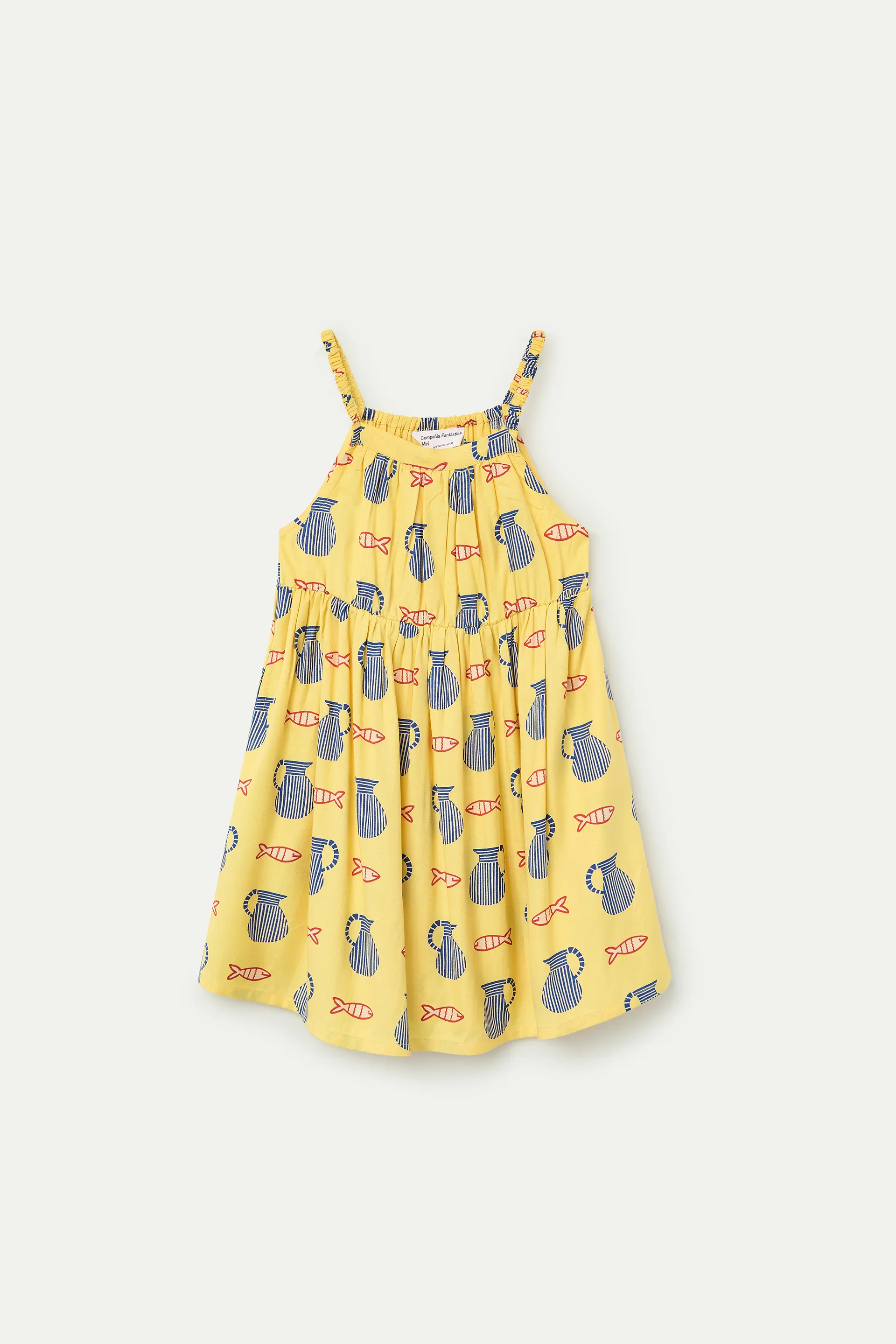 Vestido corto de ni?a con estampado Brava