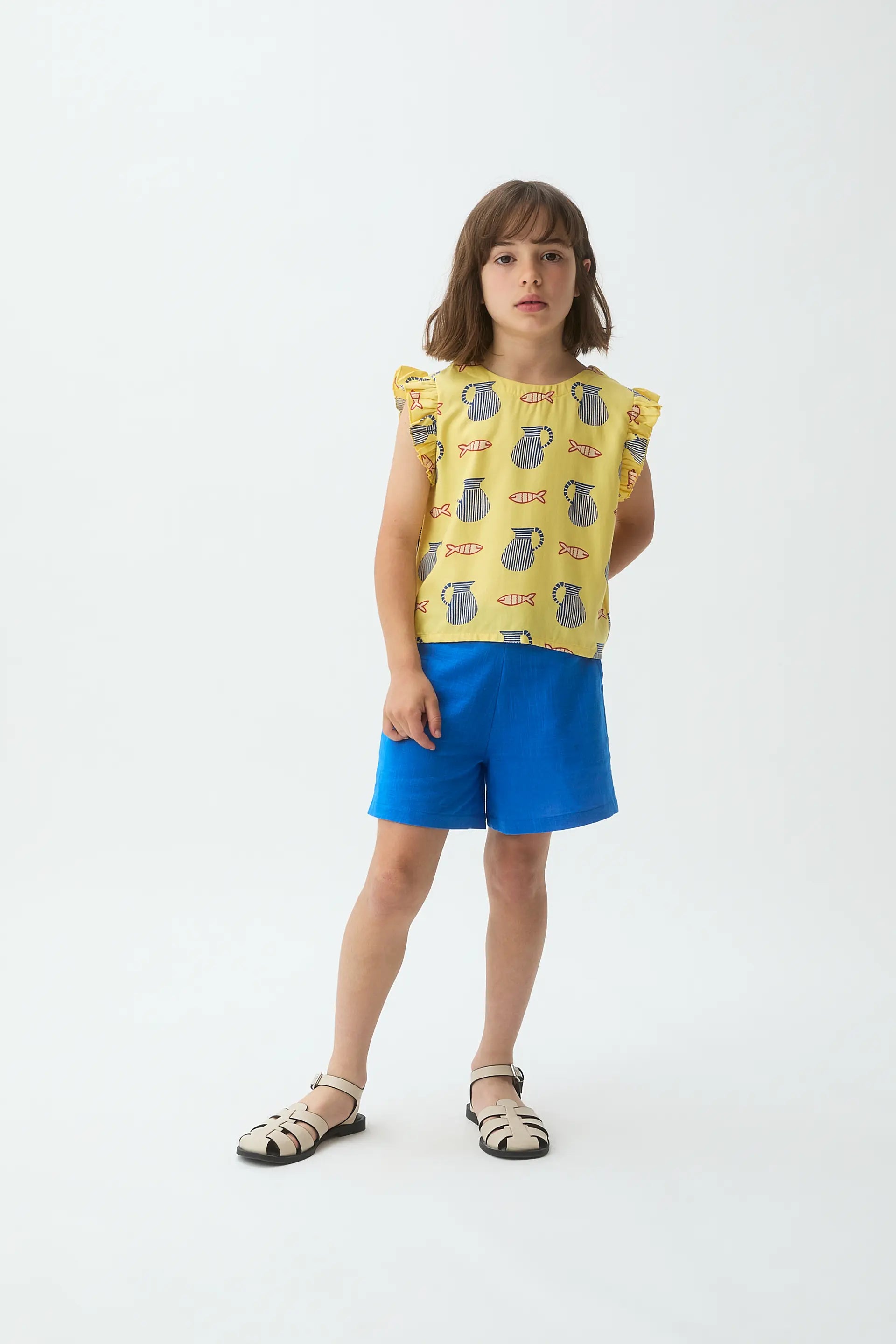 Top de ni?a con estampado Brava