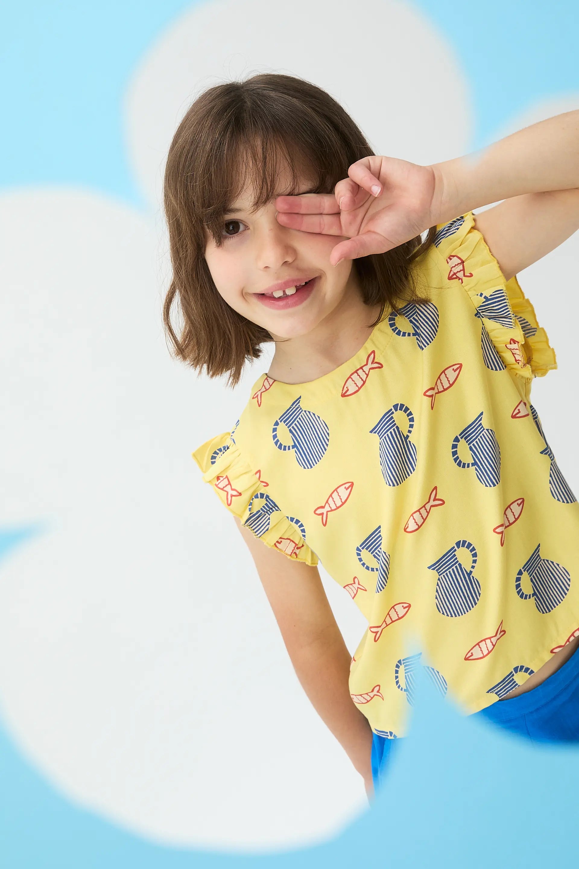 Top de ni?a con estampado Brava