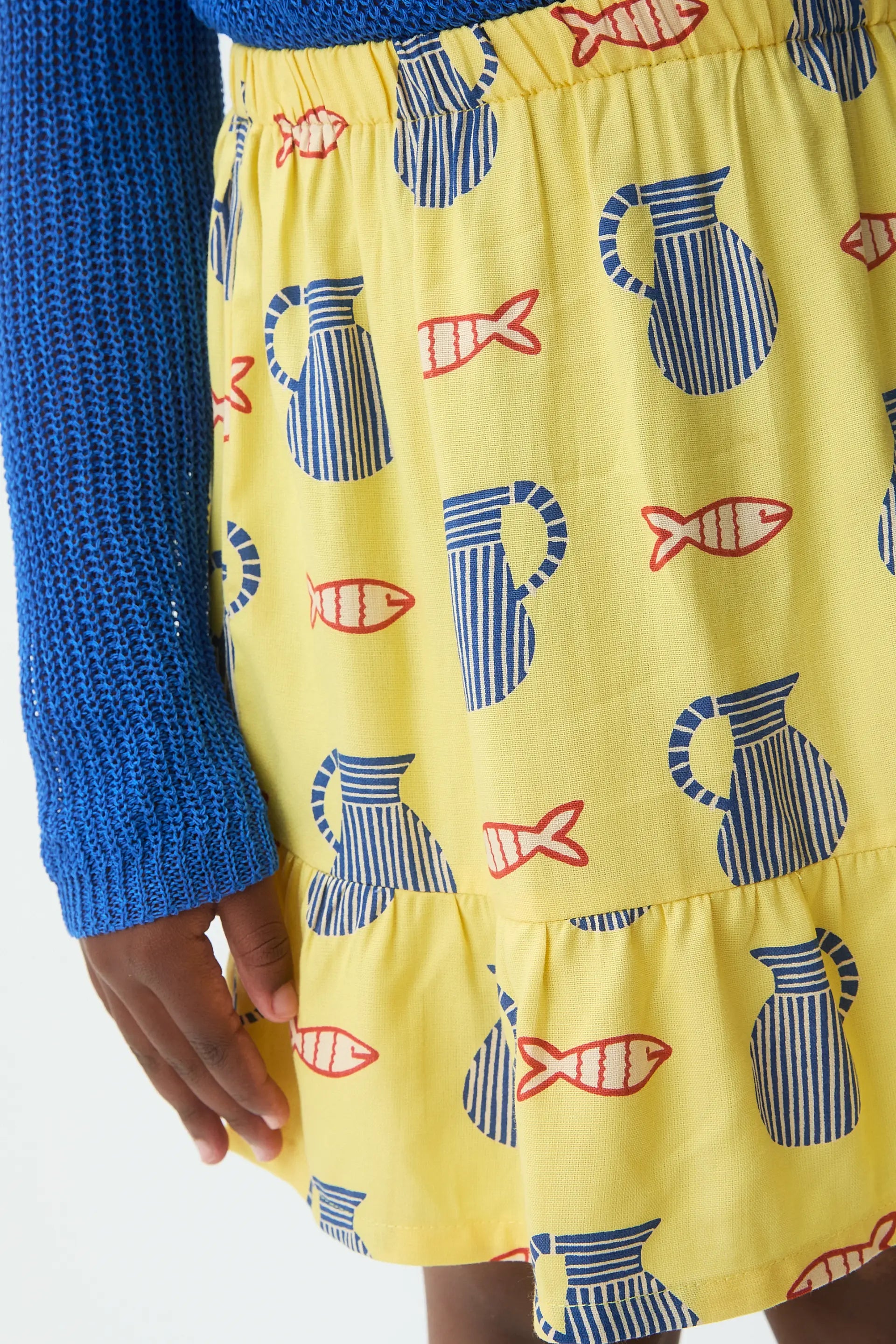 Falda corta de ni?a con estampado Brava