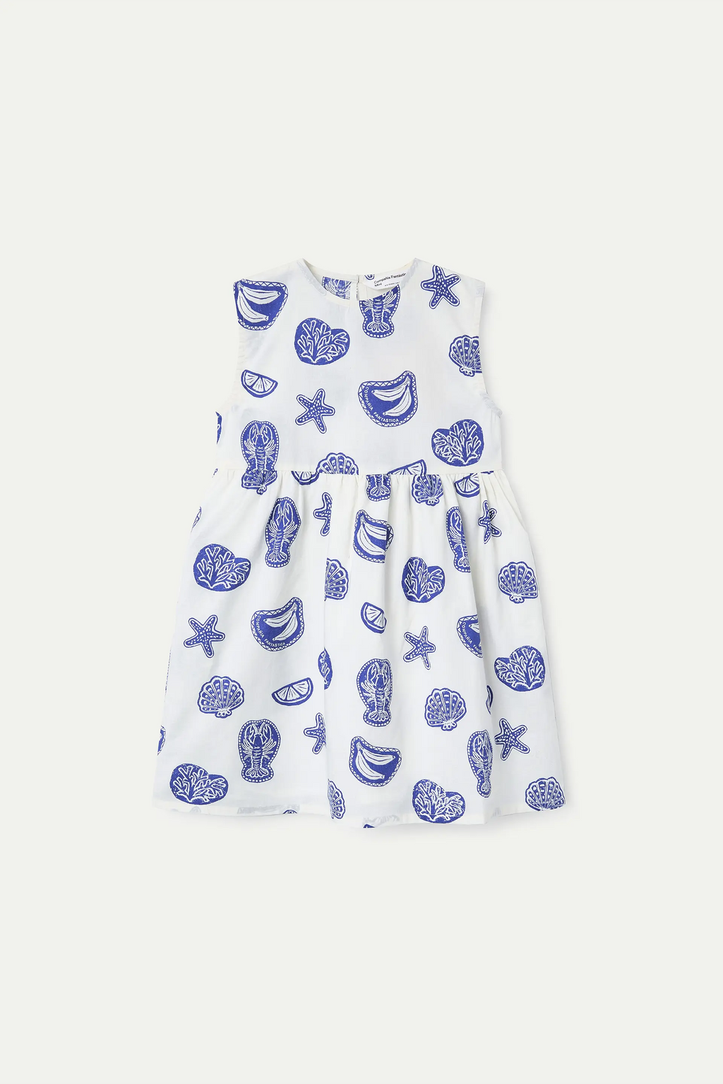 Vestido corto de ni?a 100% algod¨®n estampado Lobster