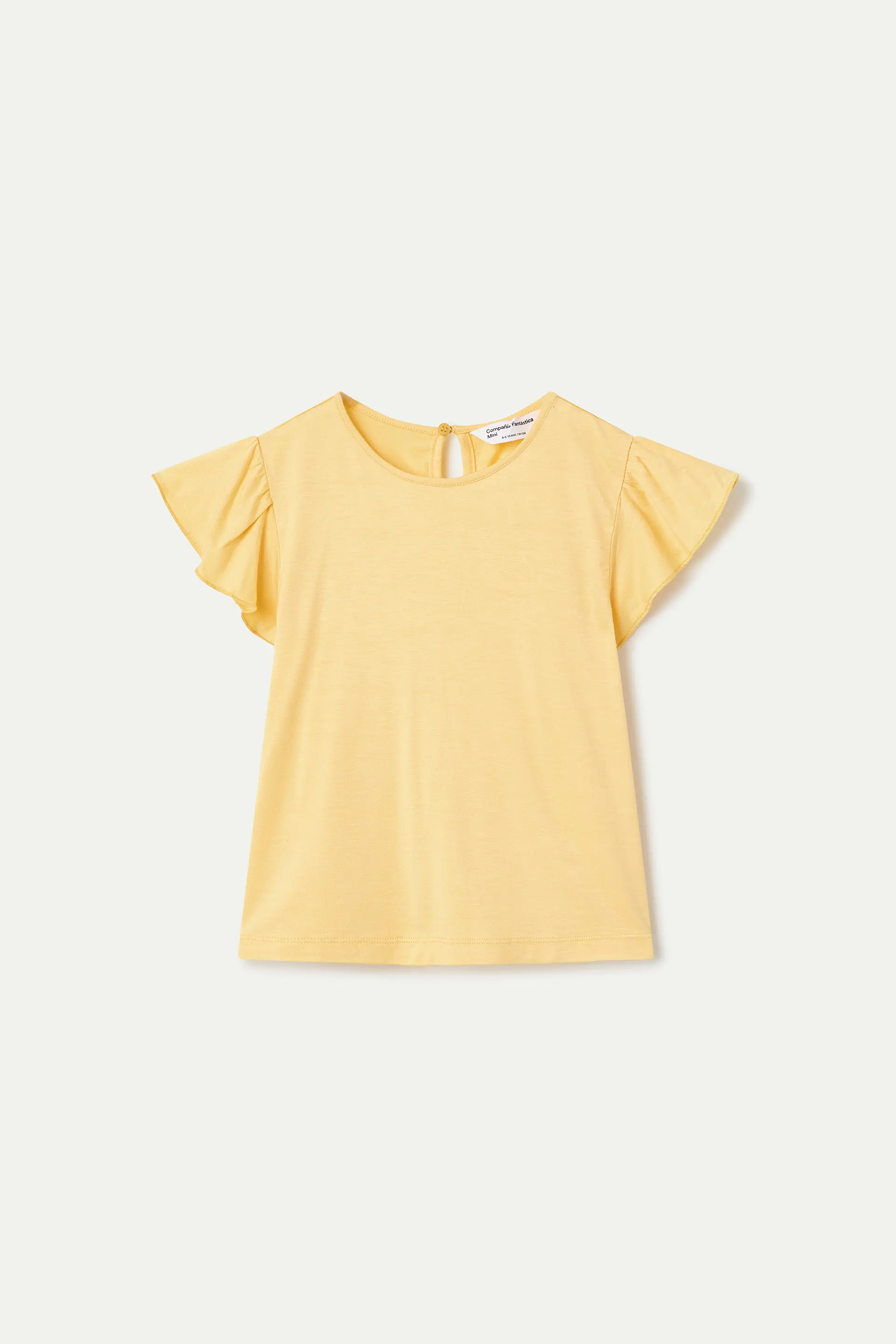 Camiseta de ni?a manga corta amarilla
