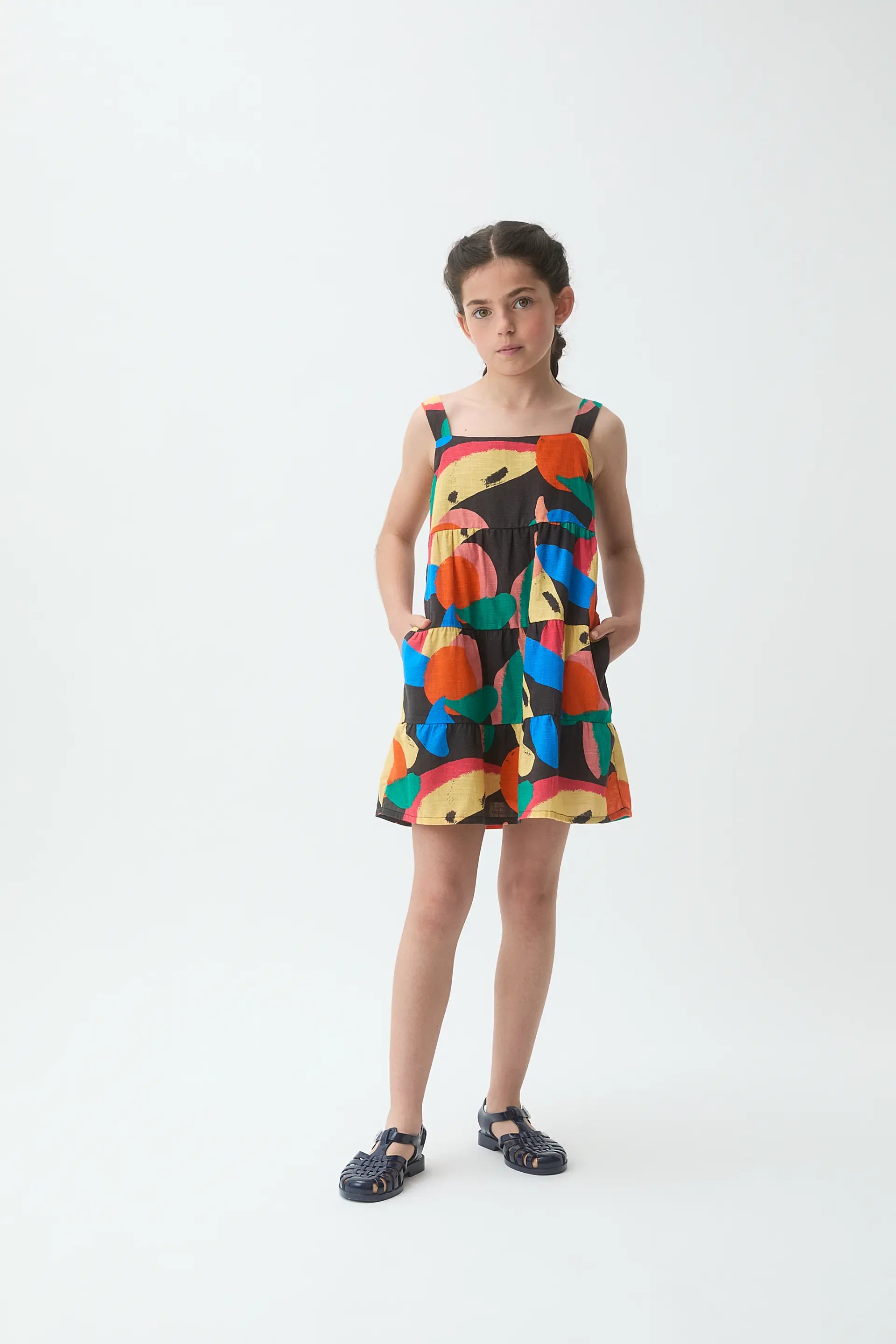 Vestido corto de ni?a con estampado Tutti Frutti Big
