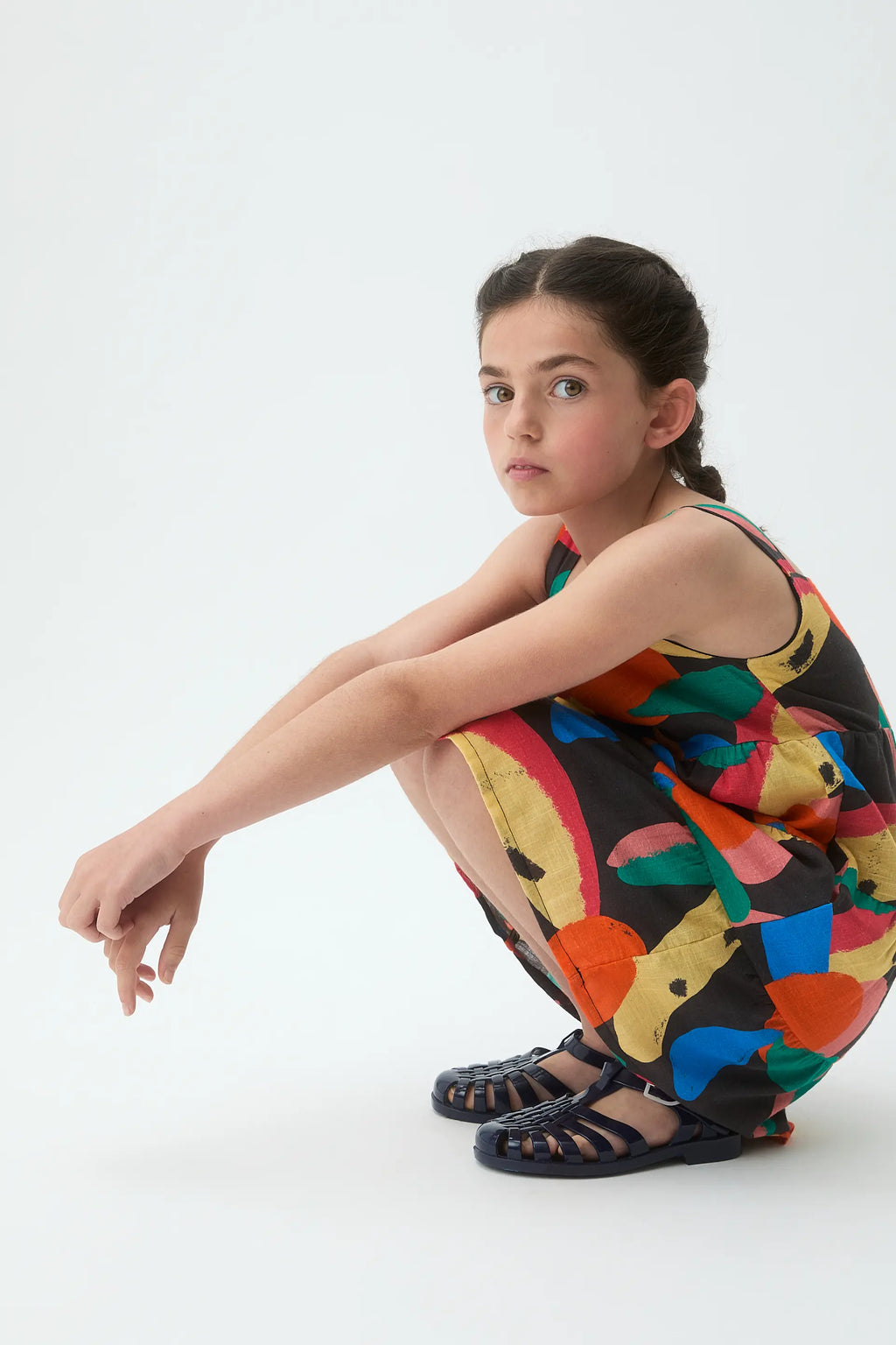 Vestido corto de ni?a con estampado Tutti Frutti Big