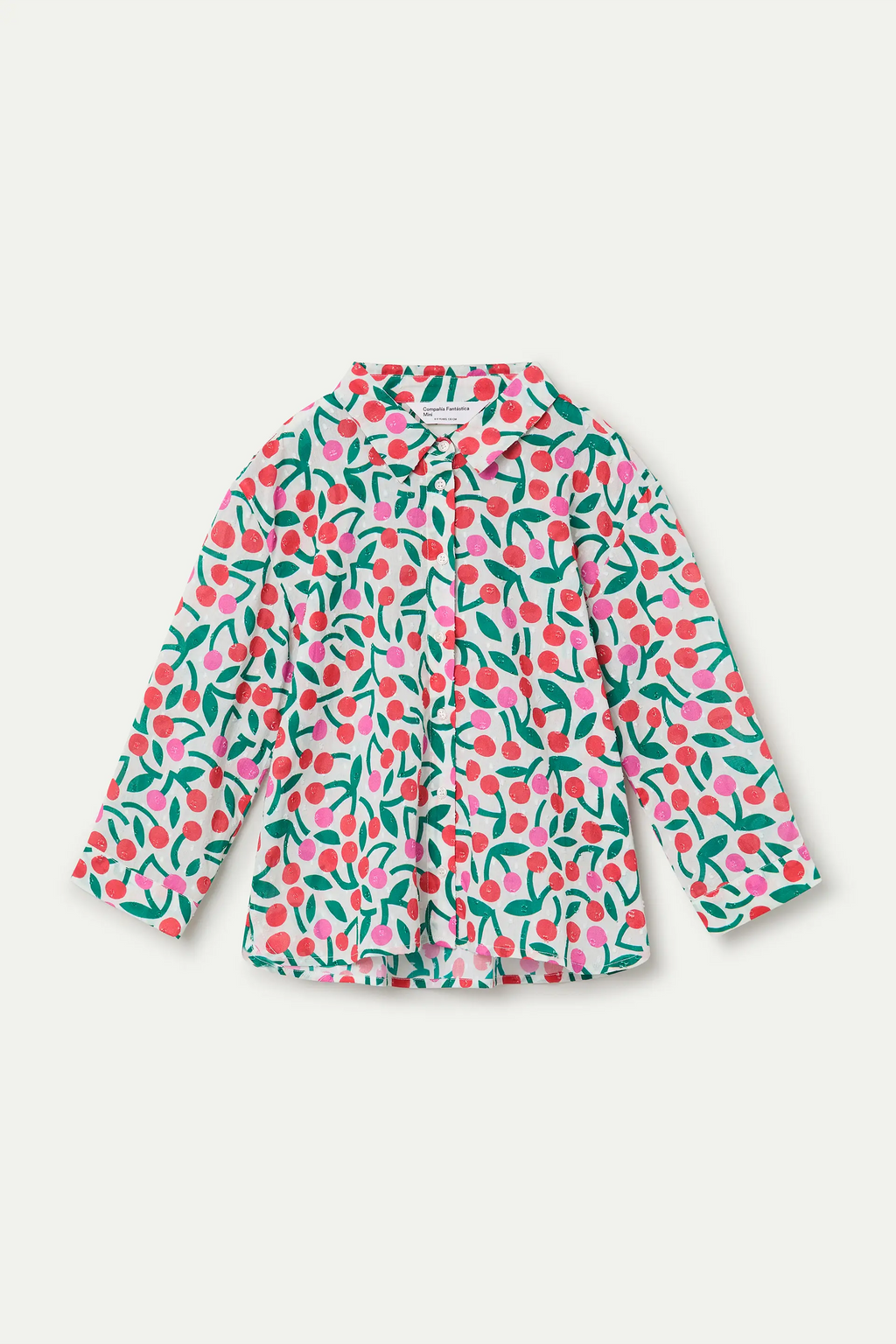 Camisa de ni?a con estampado Guinda