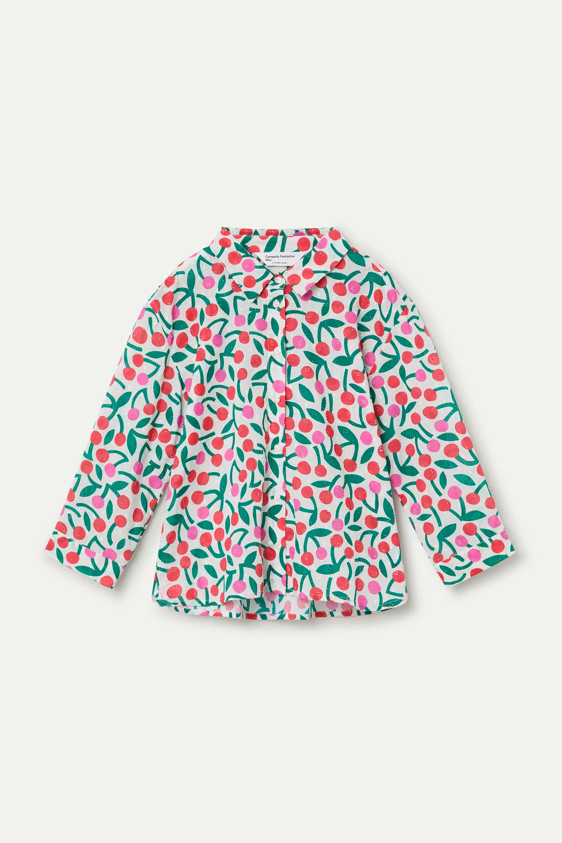 Camisa de ni?a con estampado Guinda