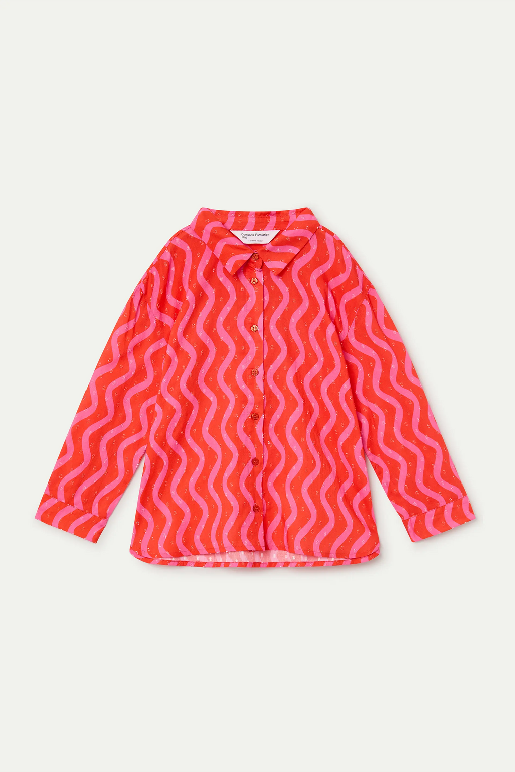Camisa de ni?a con estampado Wave Red & Pink