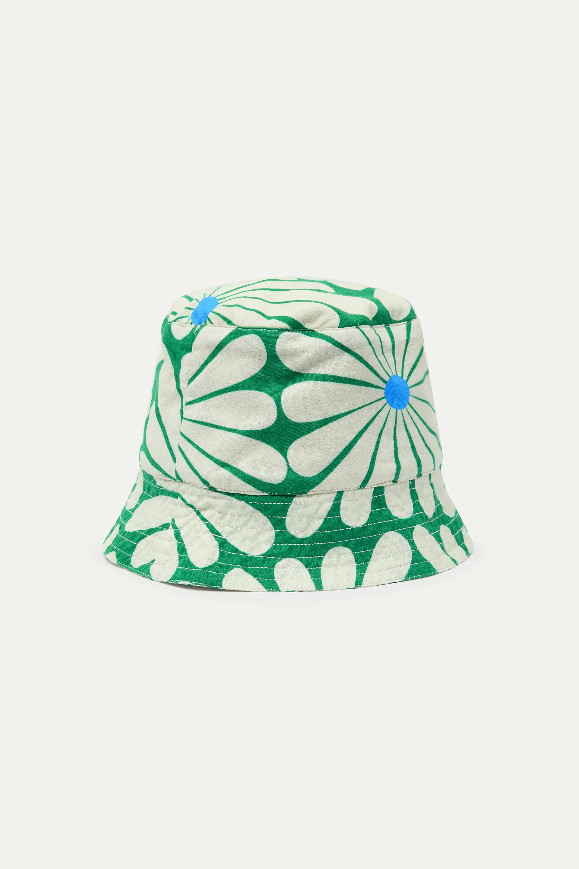 Gorro de ni?a con estampado Olive Flower Green