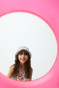 Gorro de ni?a con estampado Guinda