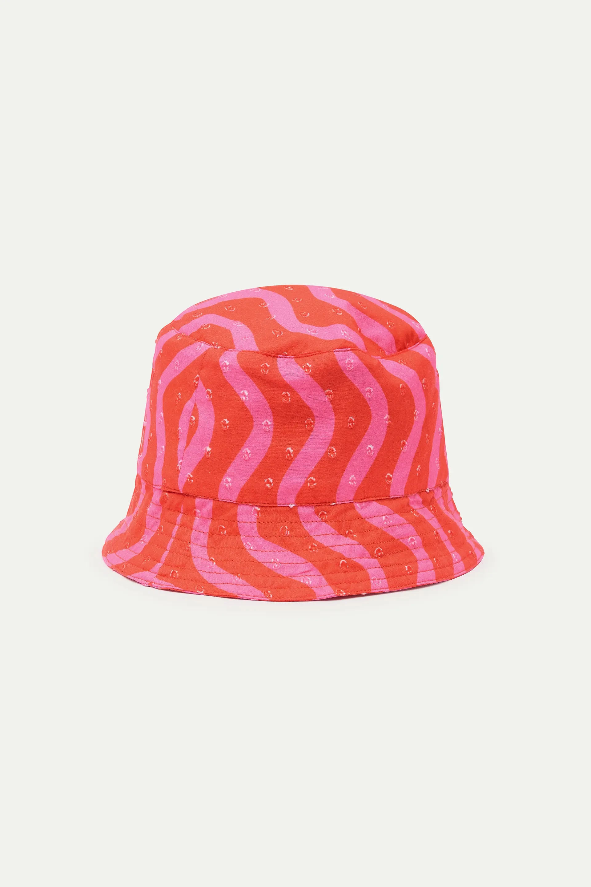 Gorro de ni?a con estampado Wave Red & Pink