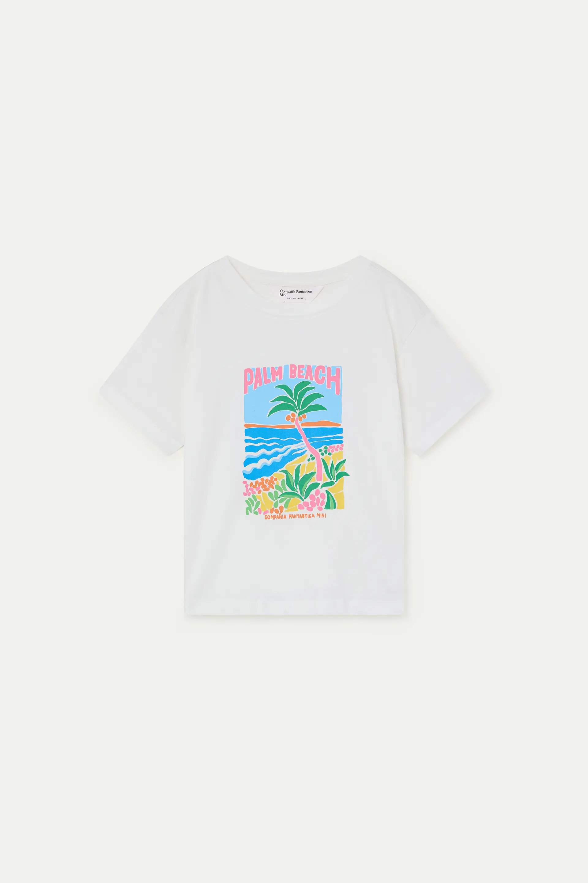 Camiseta de ni?a 100% algod¨®n con estampado Palm Beach