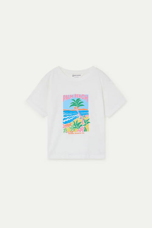 Camiseta de ni?a 100% algod¨®n con estampado Palm Beach