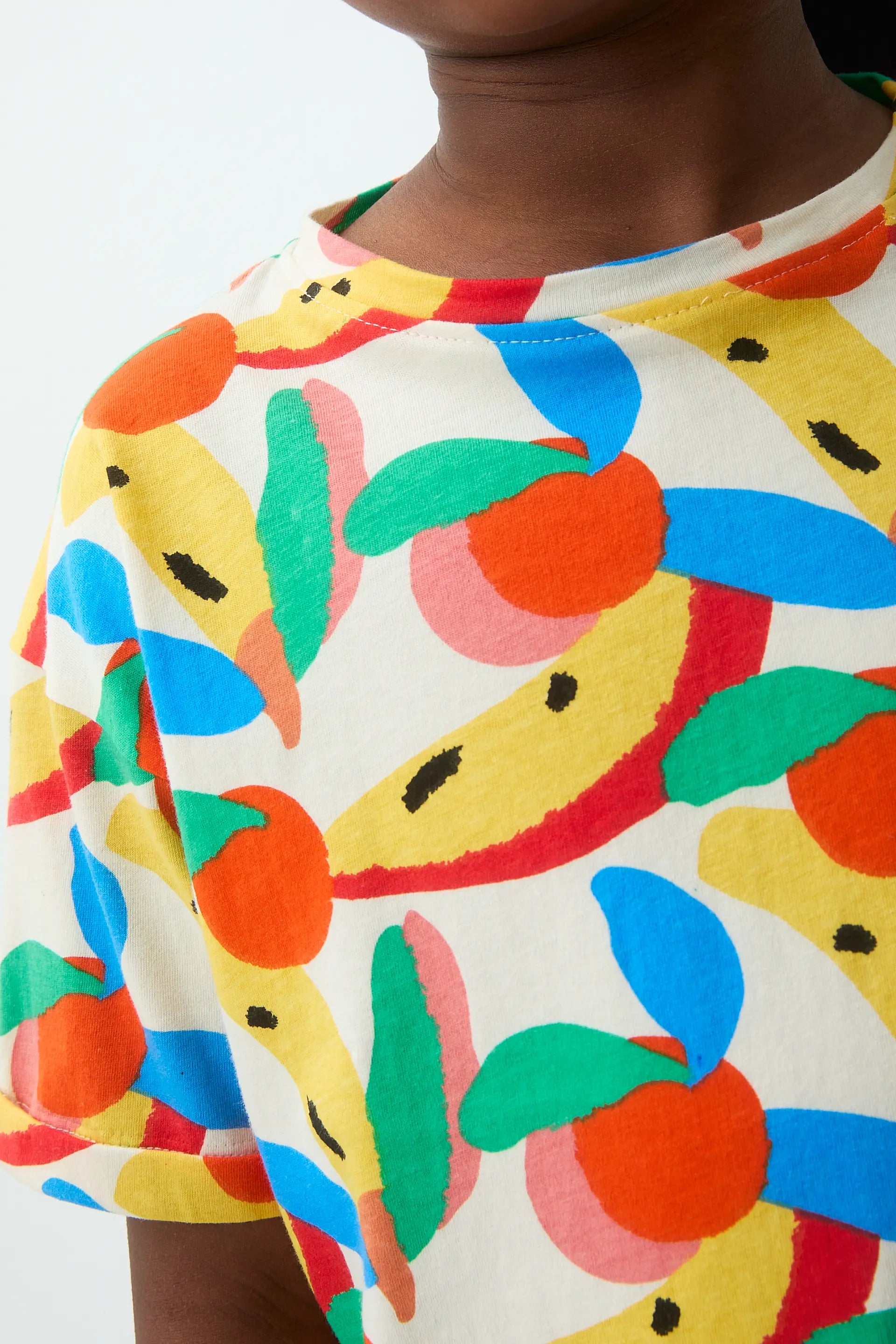 Camiseta de ni?a 100% algod¨®n con estampado Tutti Frutti