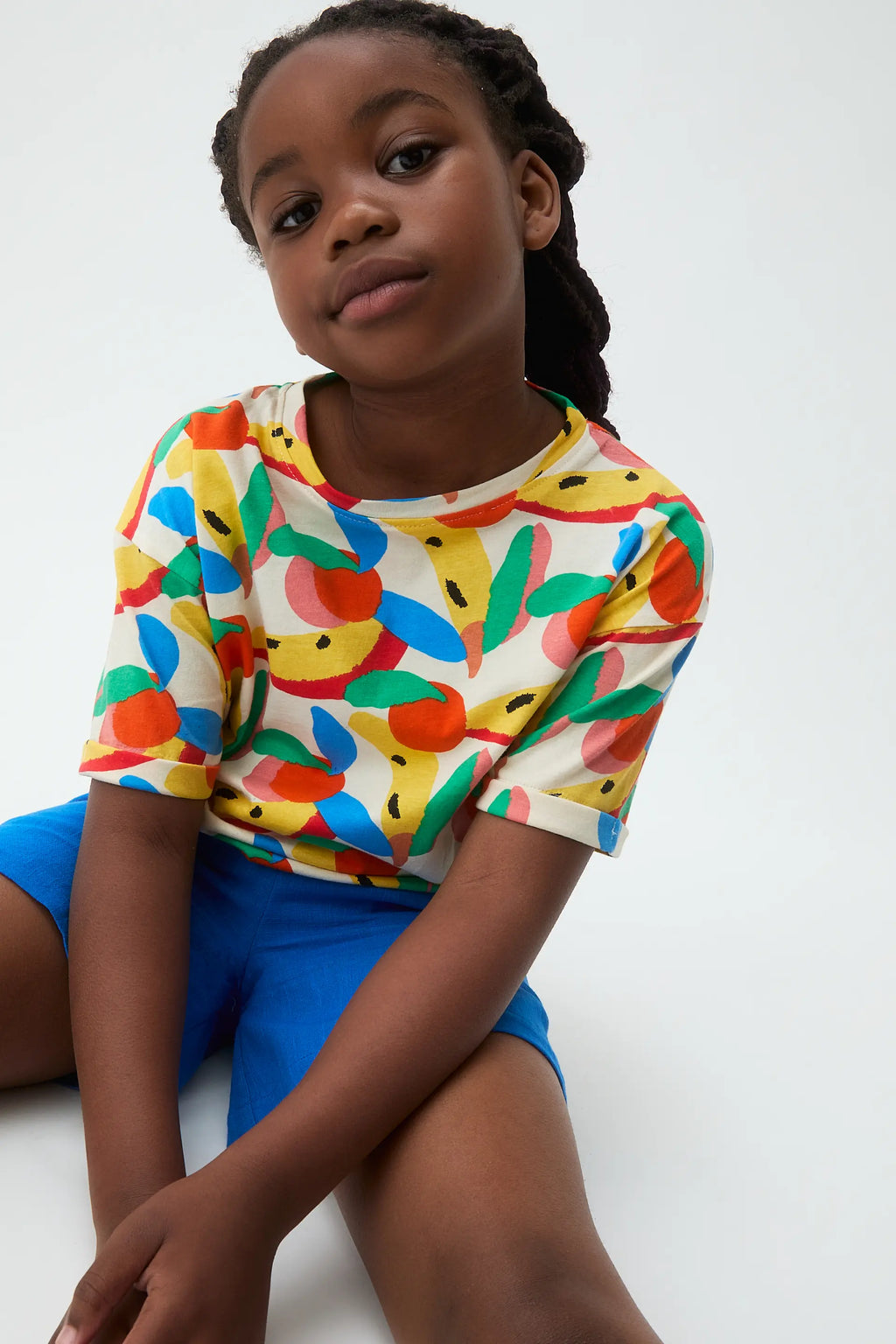 Camiseta de ni?a 100% algod¨®n con estampado Tutti Frutti