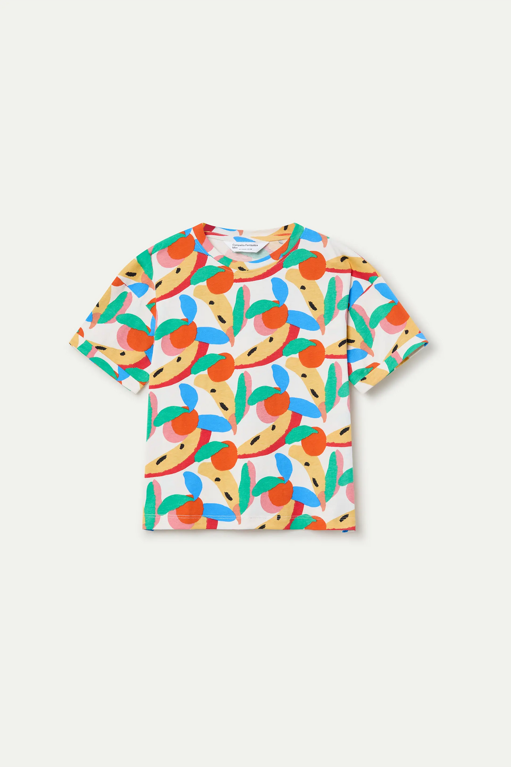 Camiseta de ni?a 100% algod¨®n con estampado Tutti Frutti