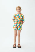 Shorts de niña 100% algodón con estampado Tutti Frutti
